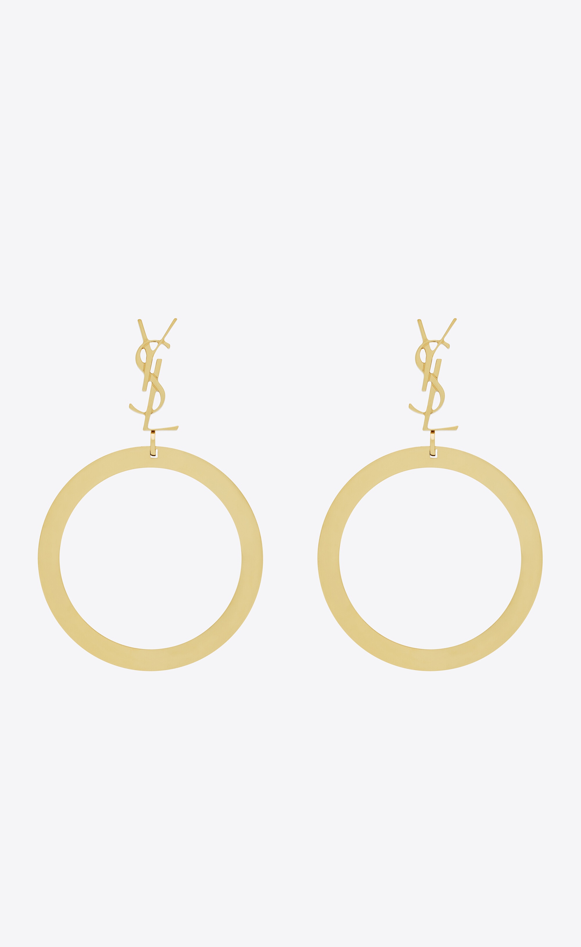 cassandre pendant hoop earrings in metal - 1