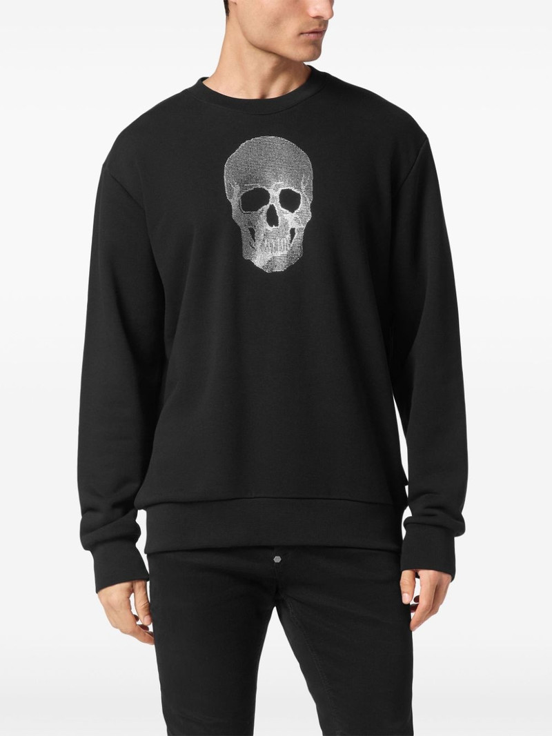 PHILIPP PLEIN rhinestone-embellished Skull sweatshirt outlook