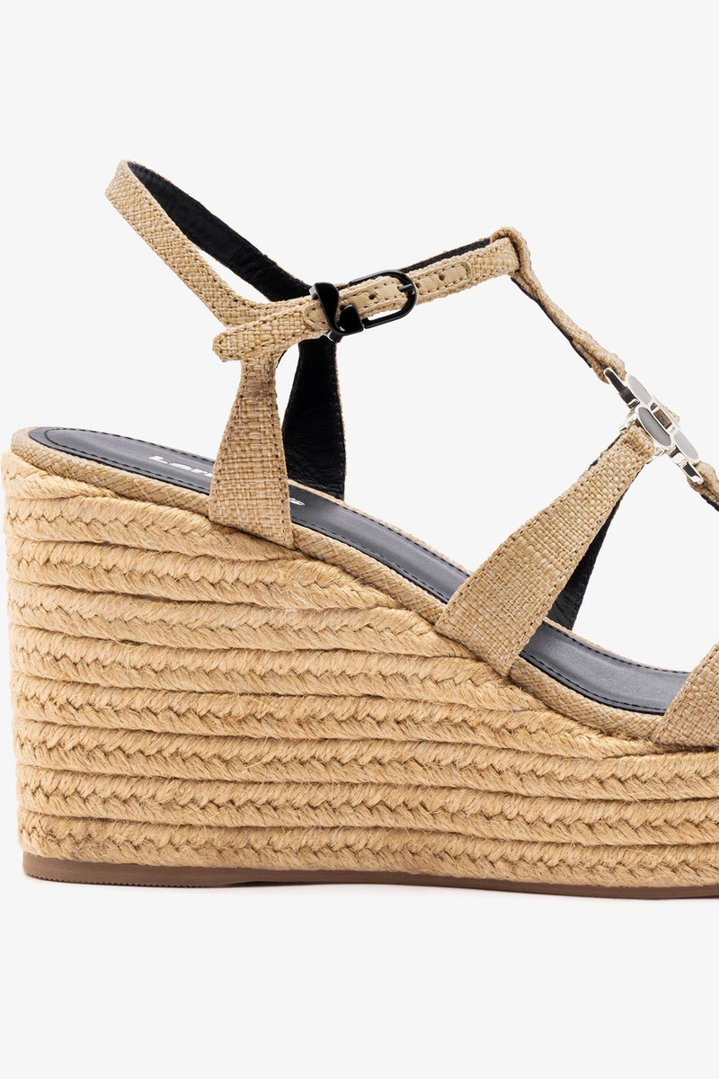 Hana Espadrille Sandal Beige Raffia 4