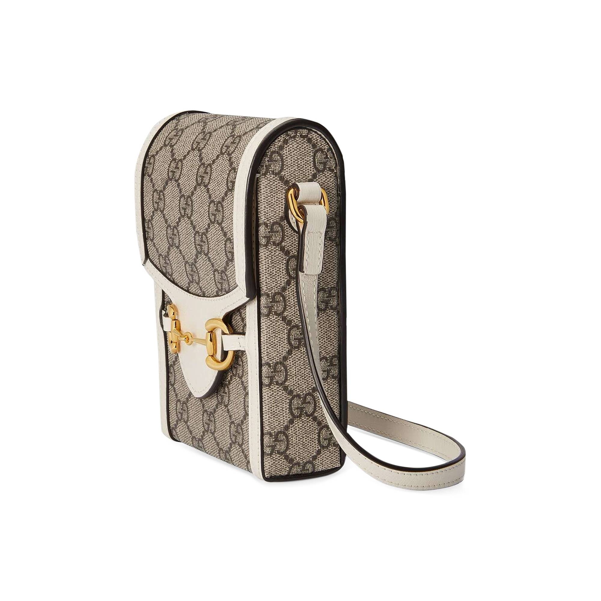 Gucci Horsebit 1955 Mini Bag 'Beige/Ebony/White' - 3