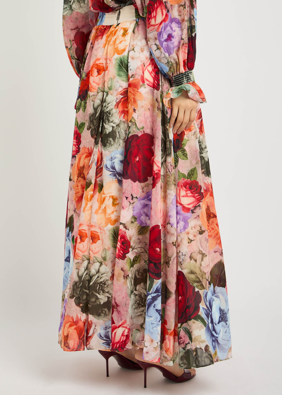 Alice + Olivia Nilda Floral Cotton-blend Maxi Skirt - 3