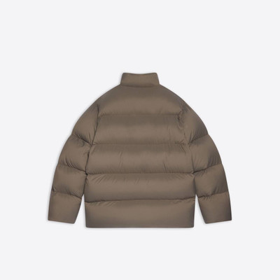 BALENCIAGA Men's Sporty B Cosy Puffer Jacket in Brown outlook