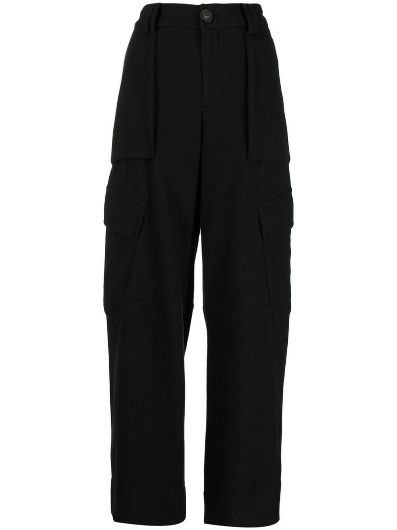 flannel wide-leg trousers 1