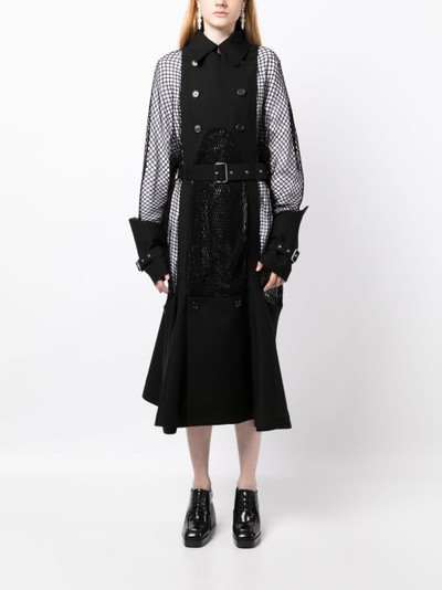 Noir Kei Ninomiya double-breasted belted coat outlook