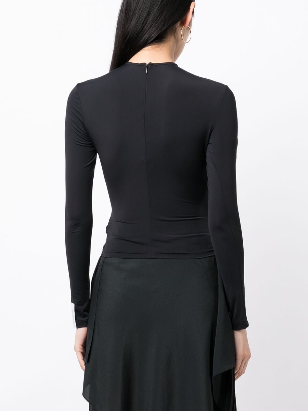 knot-detail long-sleeved top - 4