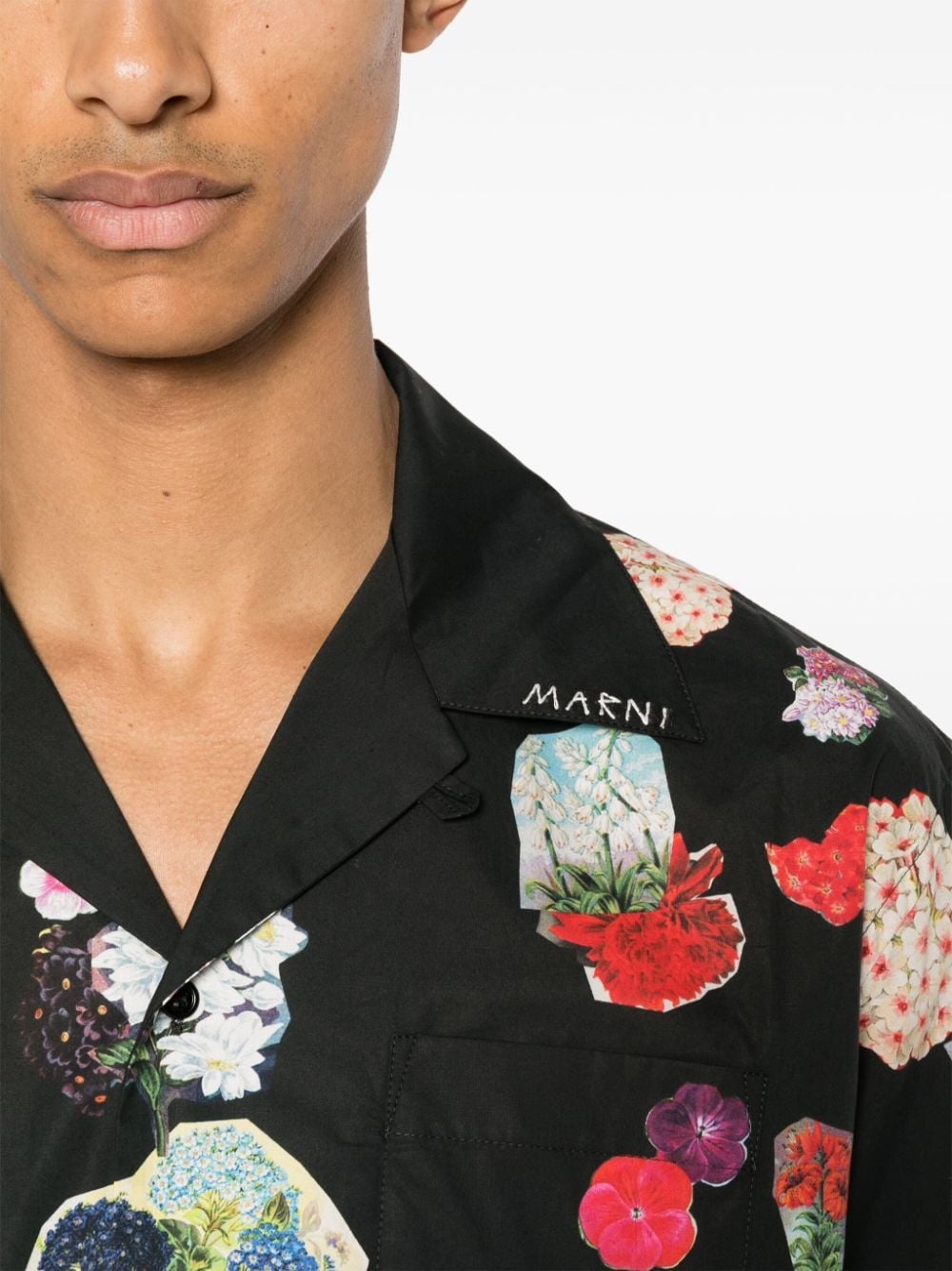 floral-print cotton shirt - 5