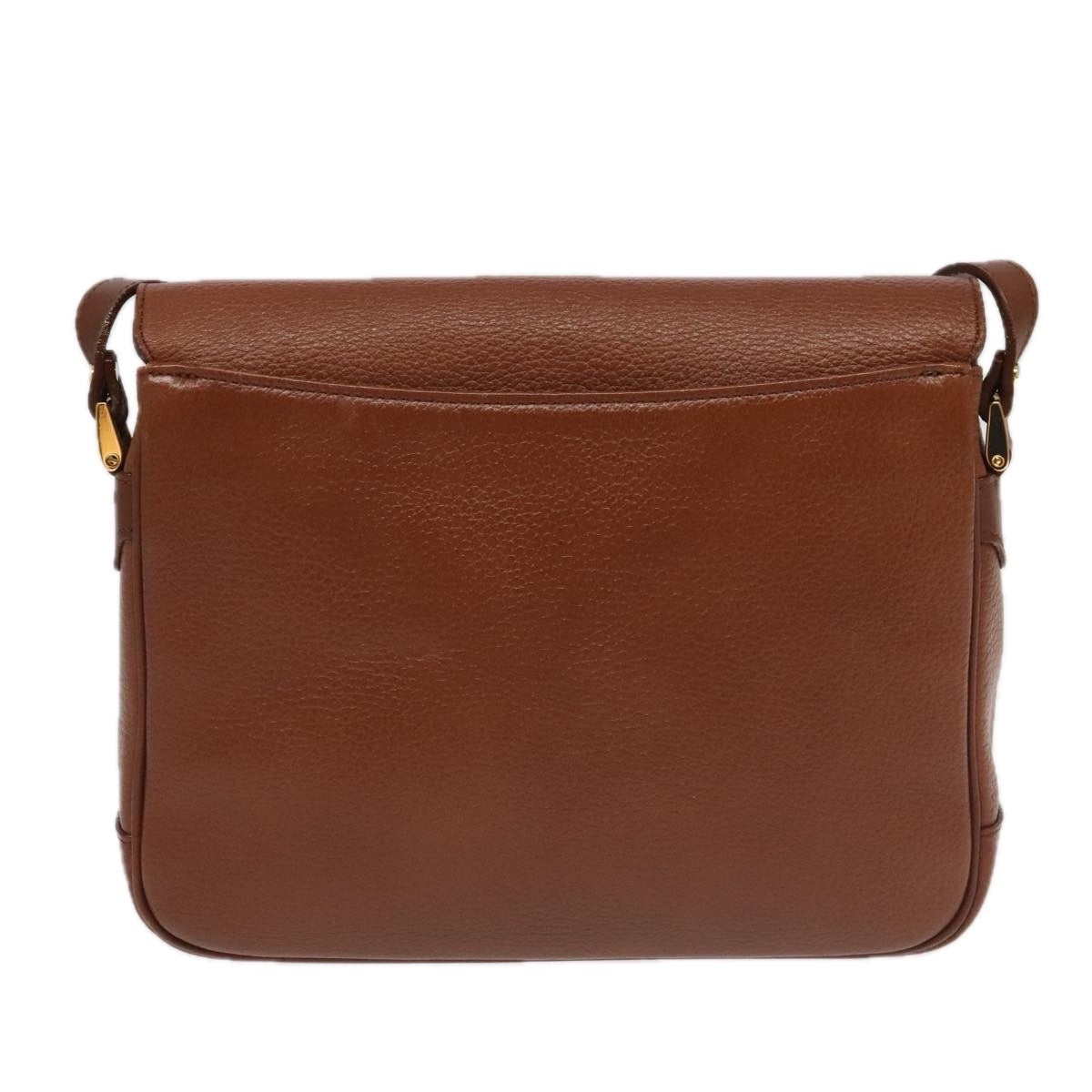 Burberry Shoulder Bag Leather Gold Brown - 2