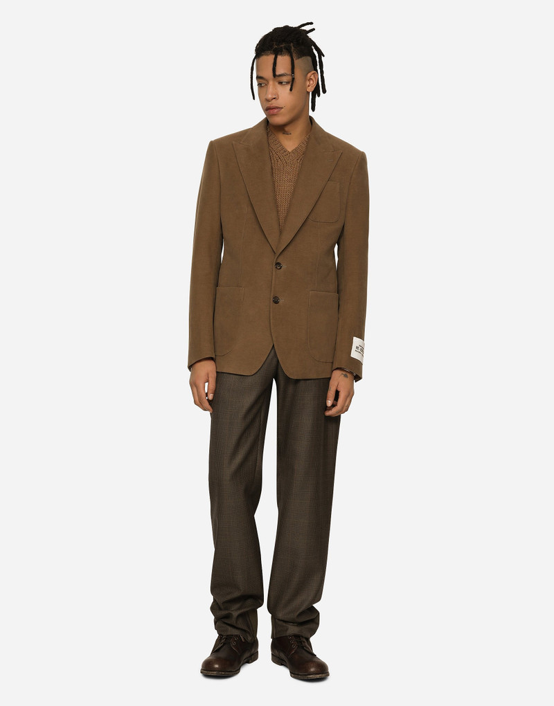 Dolce & Gabbana Single-breasted stretch fustian jacket outlook