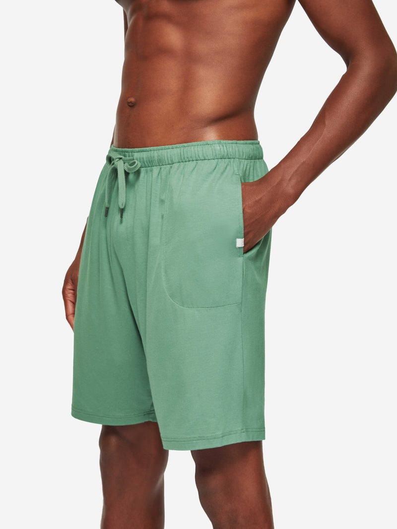 Men's Lounge Shorts Basel Micro Modal Stretch Sage Green - 6