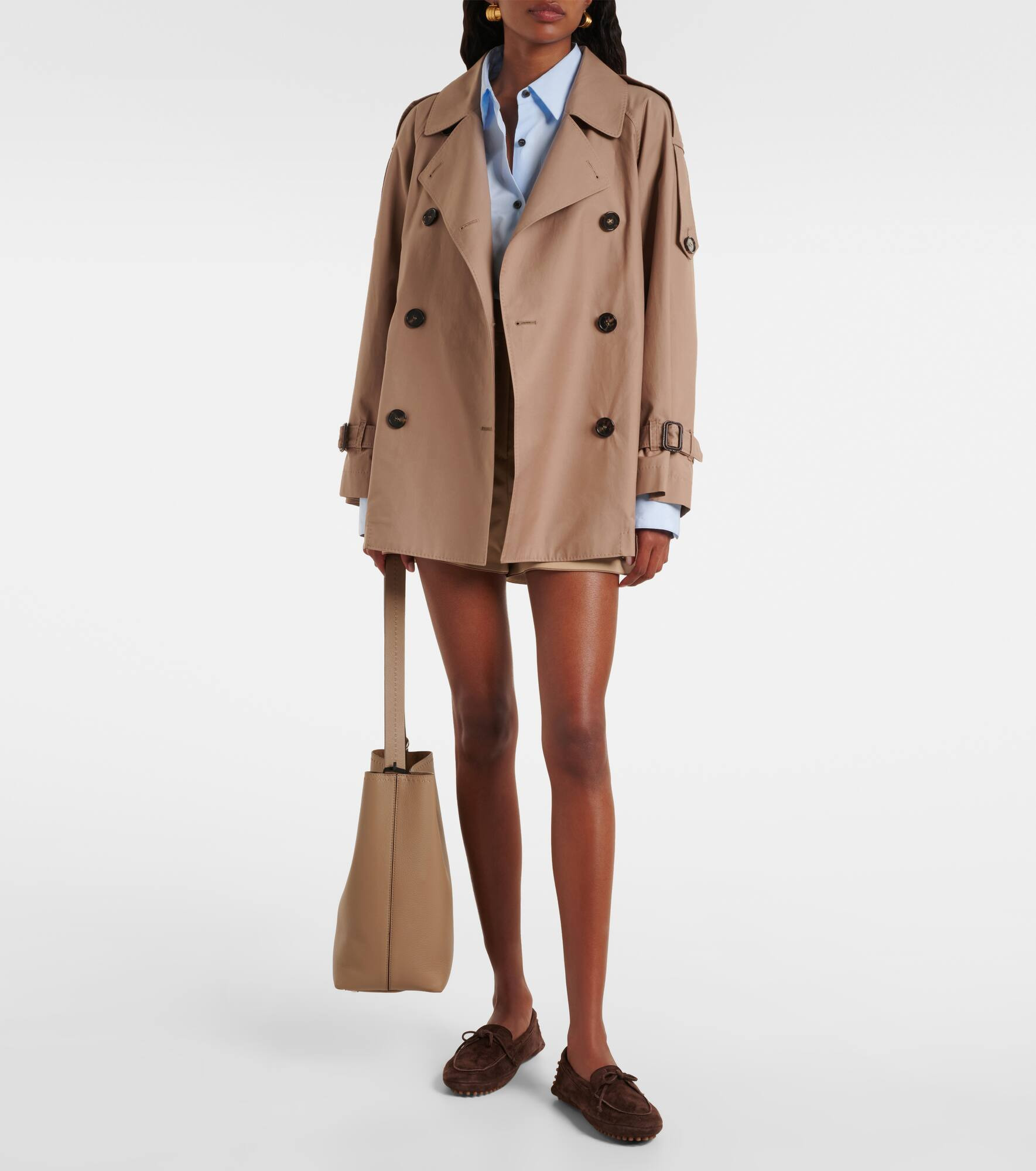 Caroline cotton-blend trench coat - 2