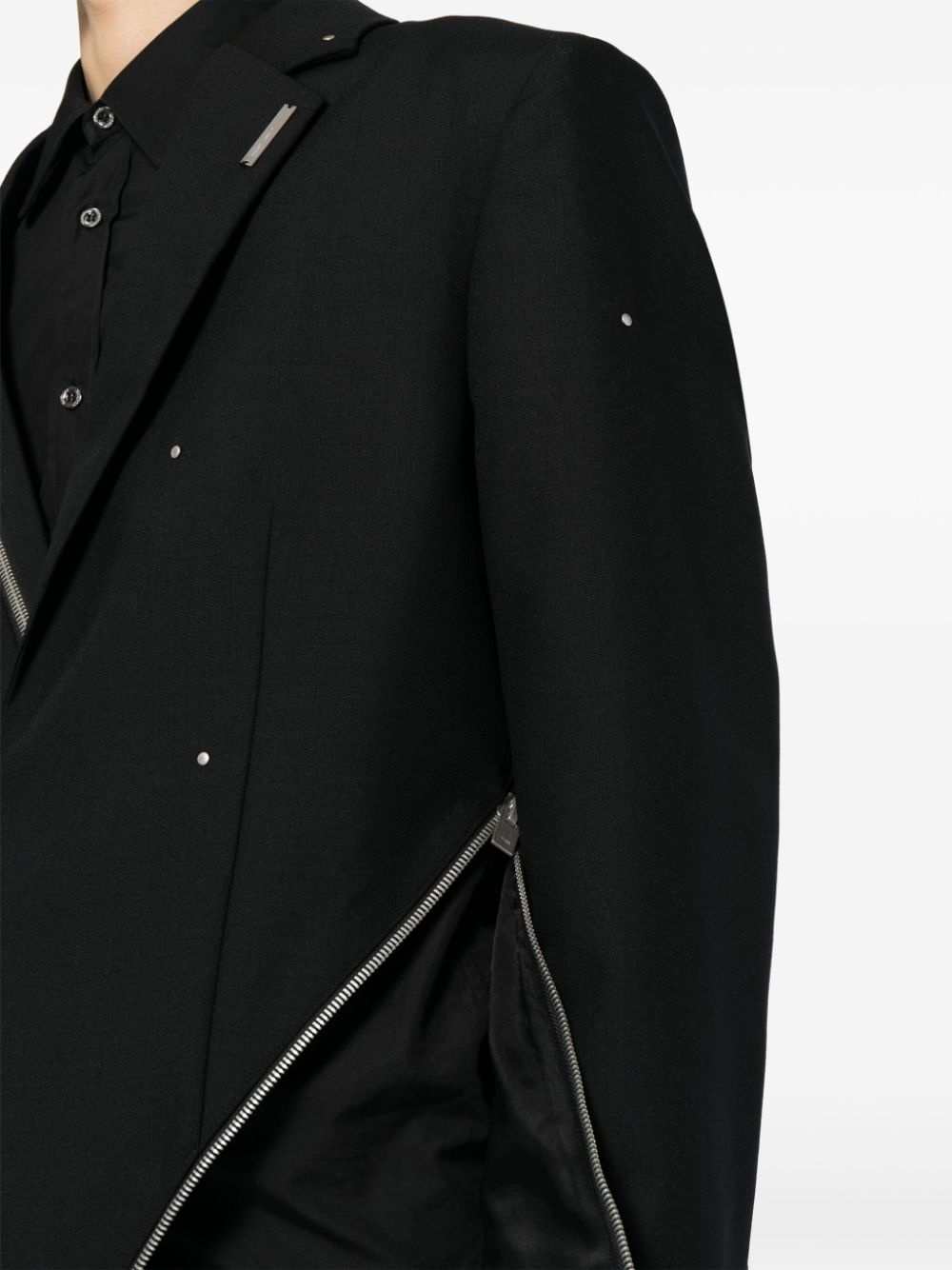 wool-kid mohair blend tailored jacket - 5