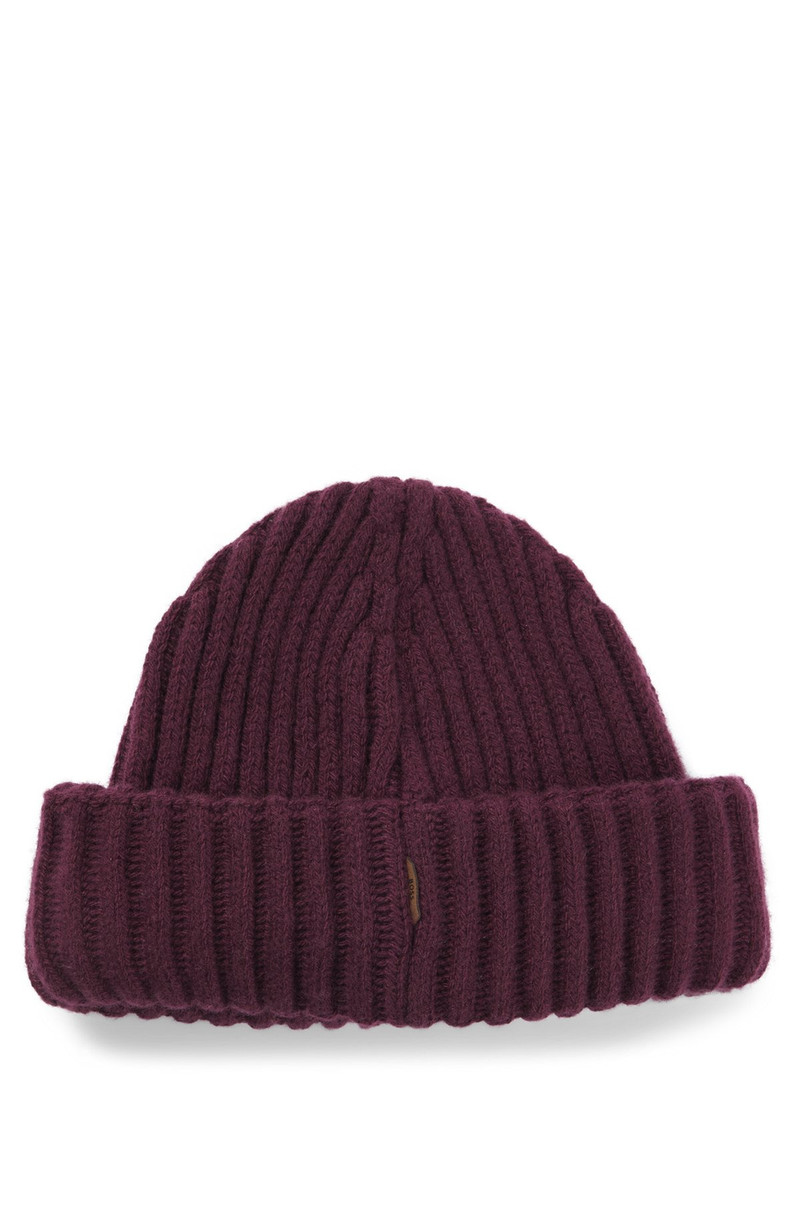 BOSS FISHERMAN BEANIE HAT IN VIRGIN WOOL AND CASHMERE outlook