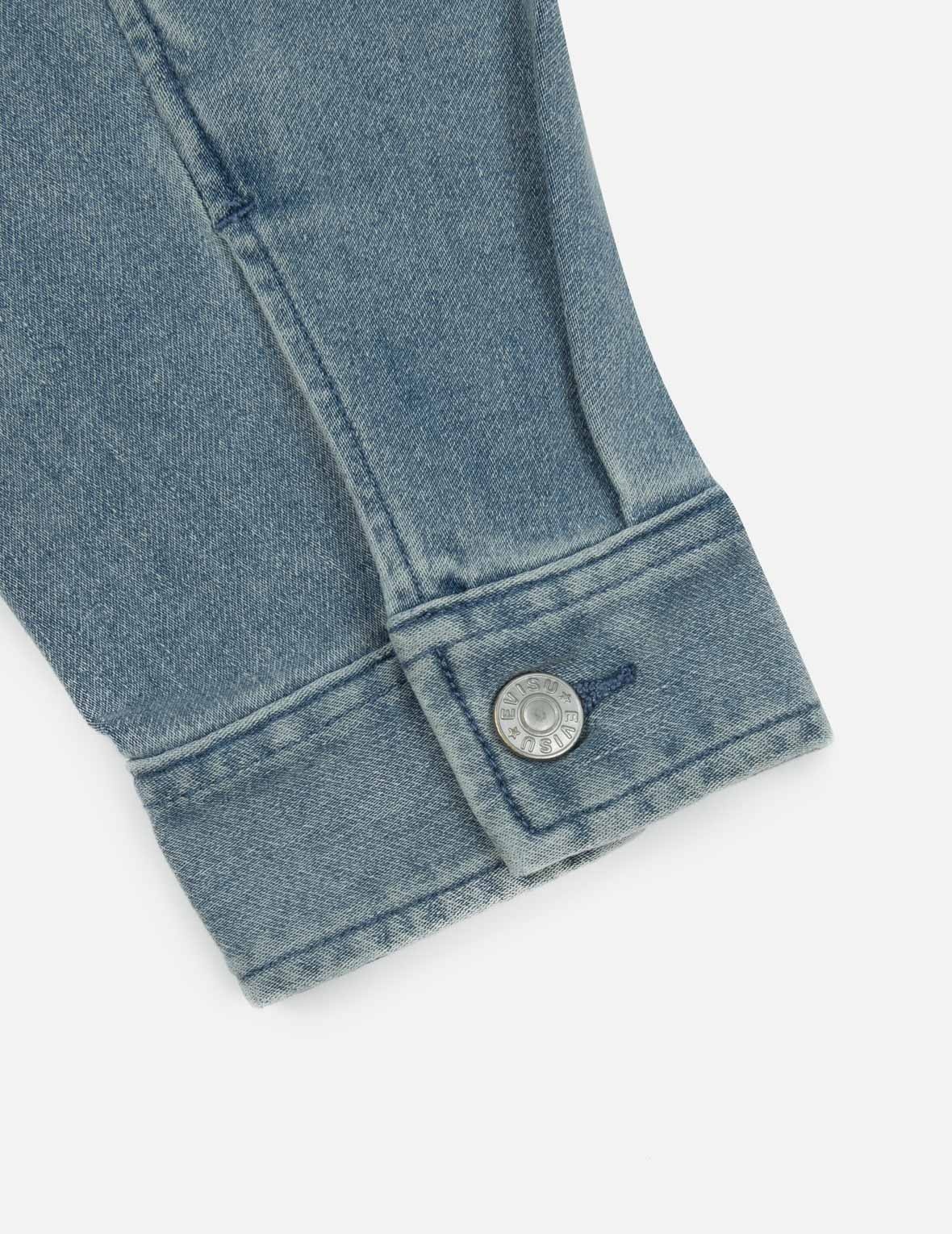 LOGO APPLIQUÉ FASHION FIT DENIM BIKER JACKET - 11