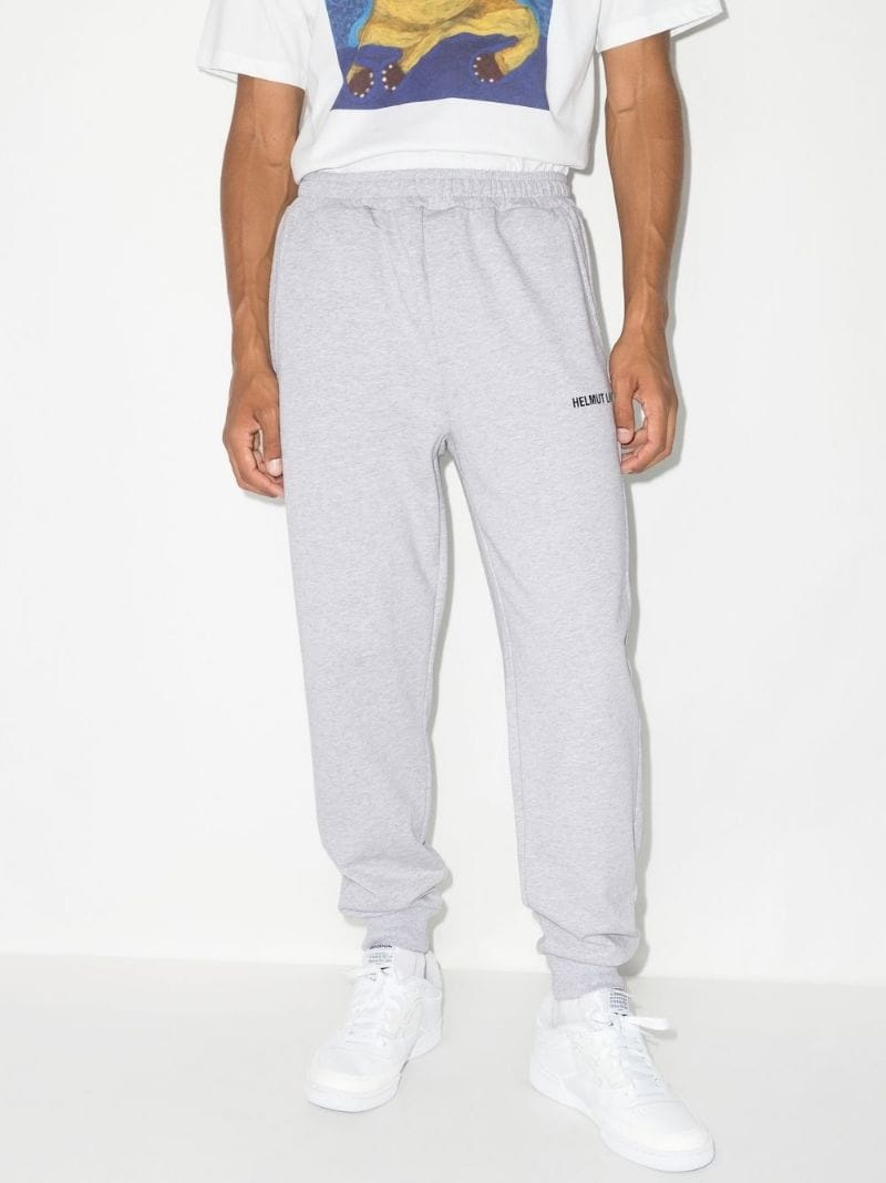 logo-print tapered track pants - 2