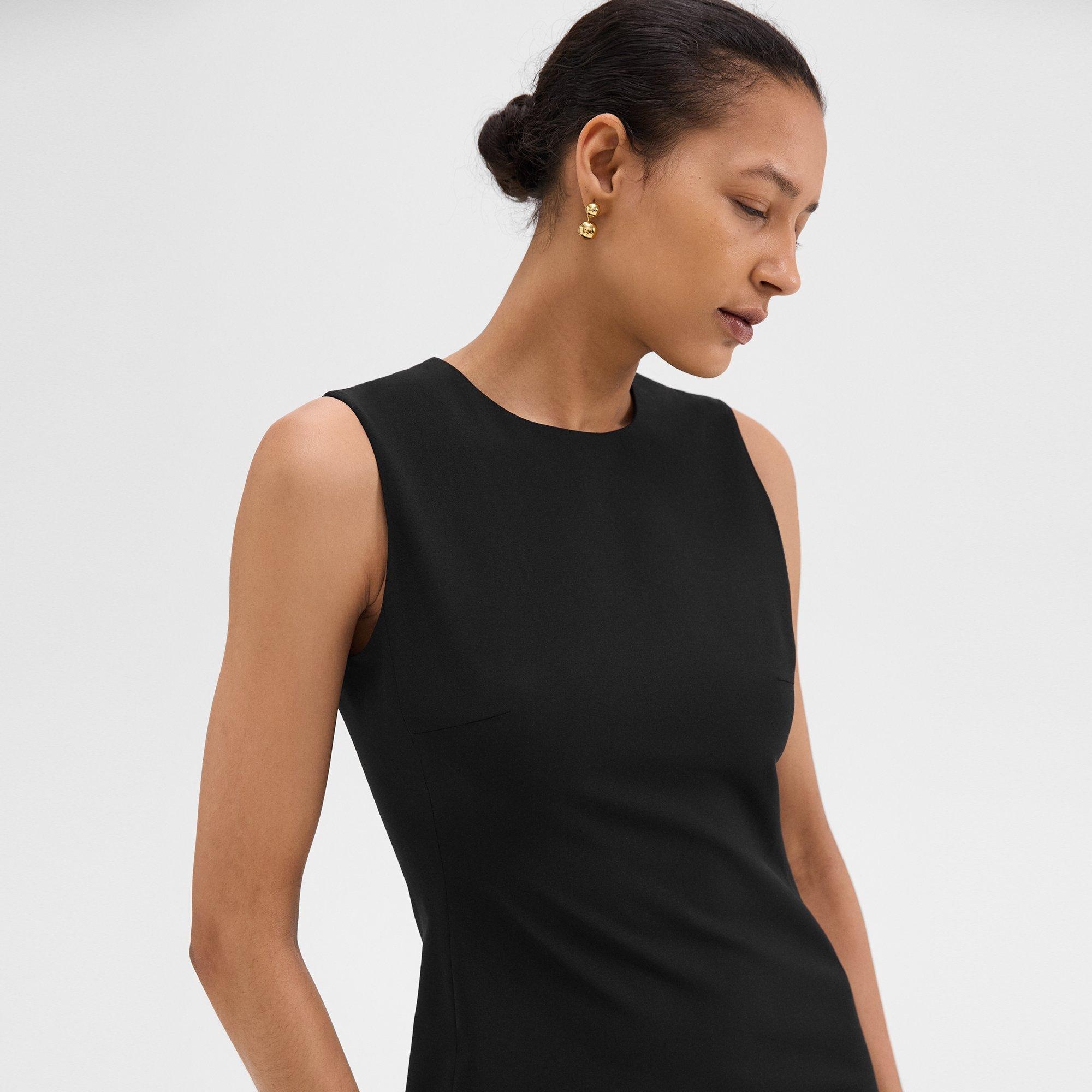 Sleeveless Fitted Dress in Good Wool - 5