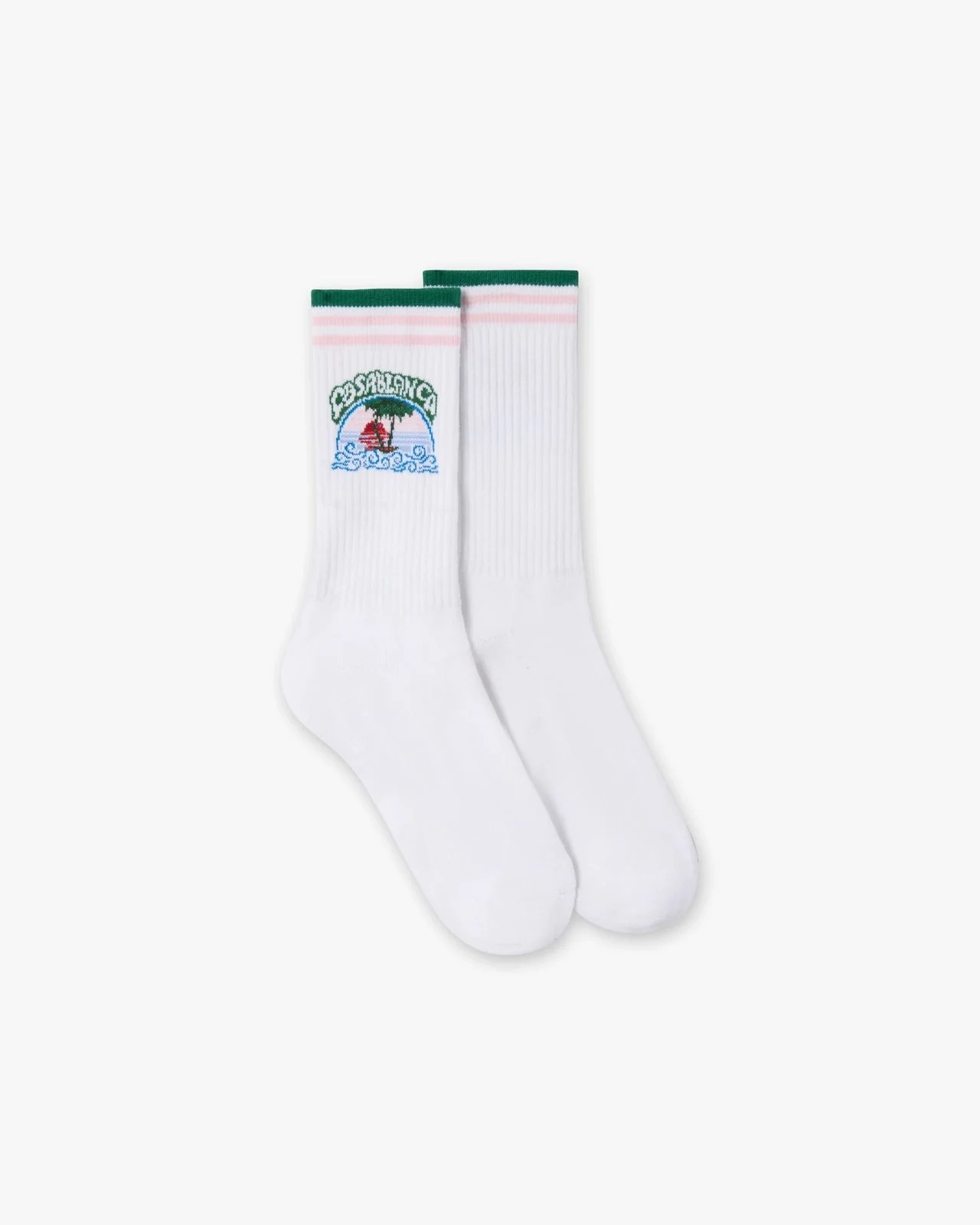 White Palm Tree Emblem Socks | Casablanca Paris - 1