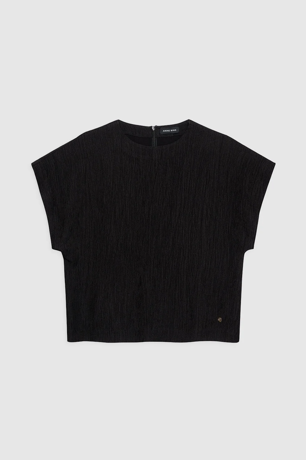 Jollie Top - Black Crinkle - 1