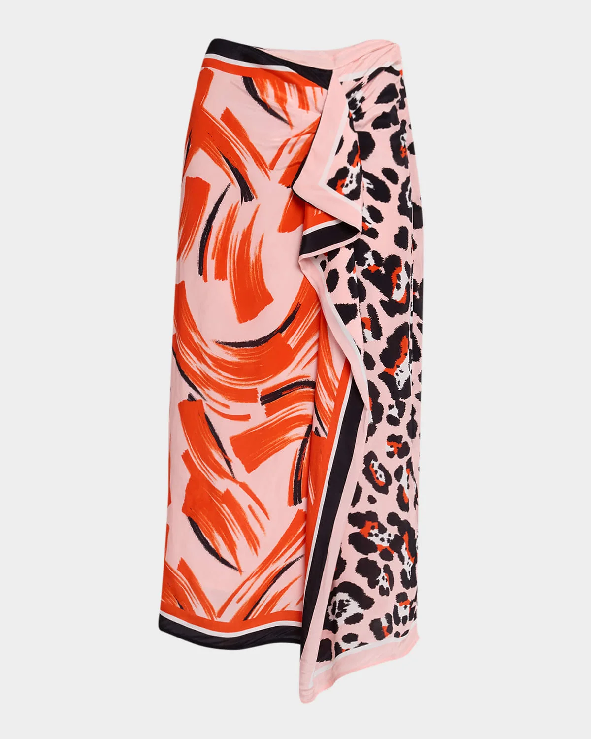 Juanita Printed Draped Midi Skirt - 1
