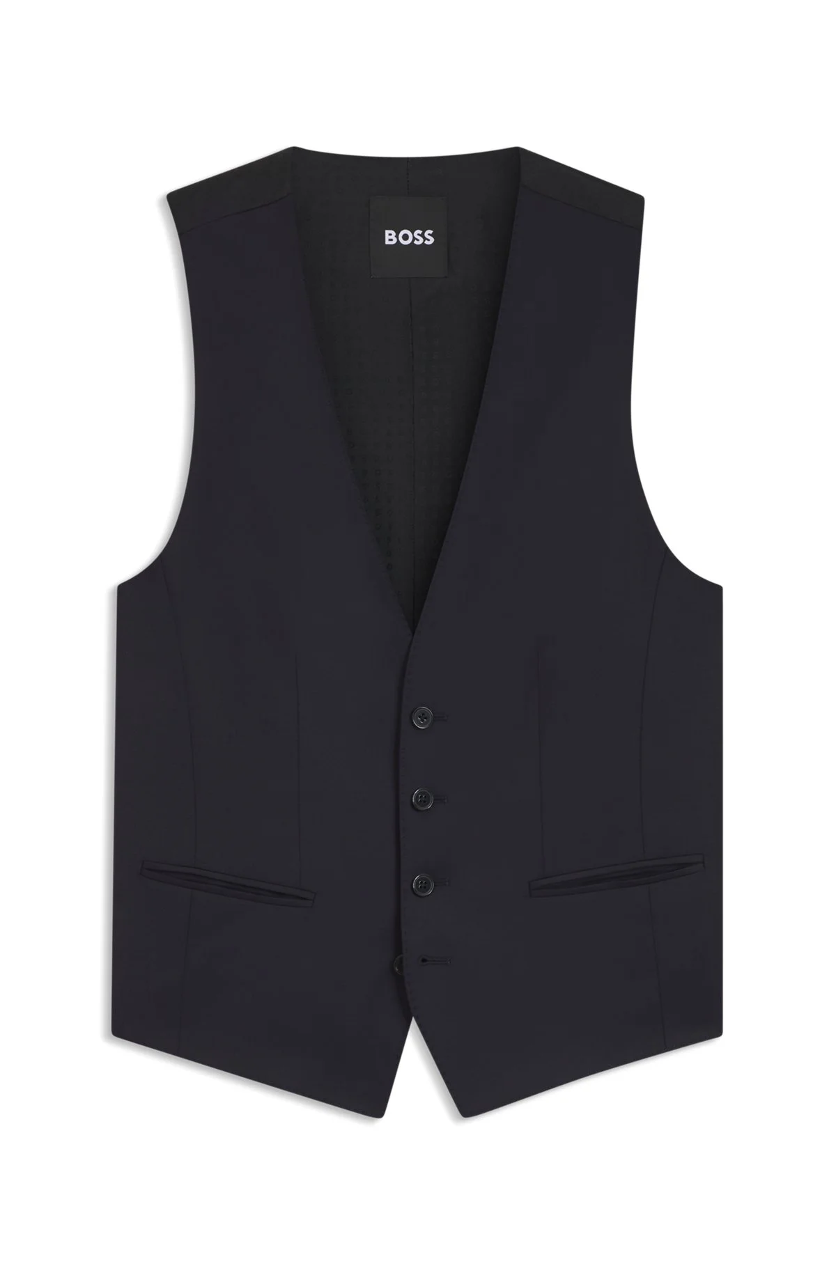 SINGLE-BREASTED WAISTCOAT IN VIRGIN-WOOL SERGE - 1