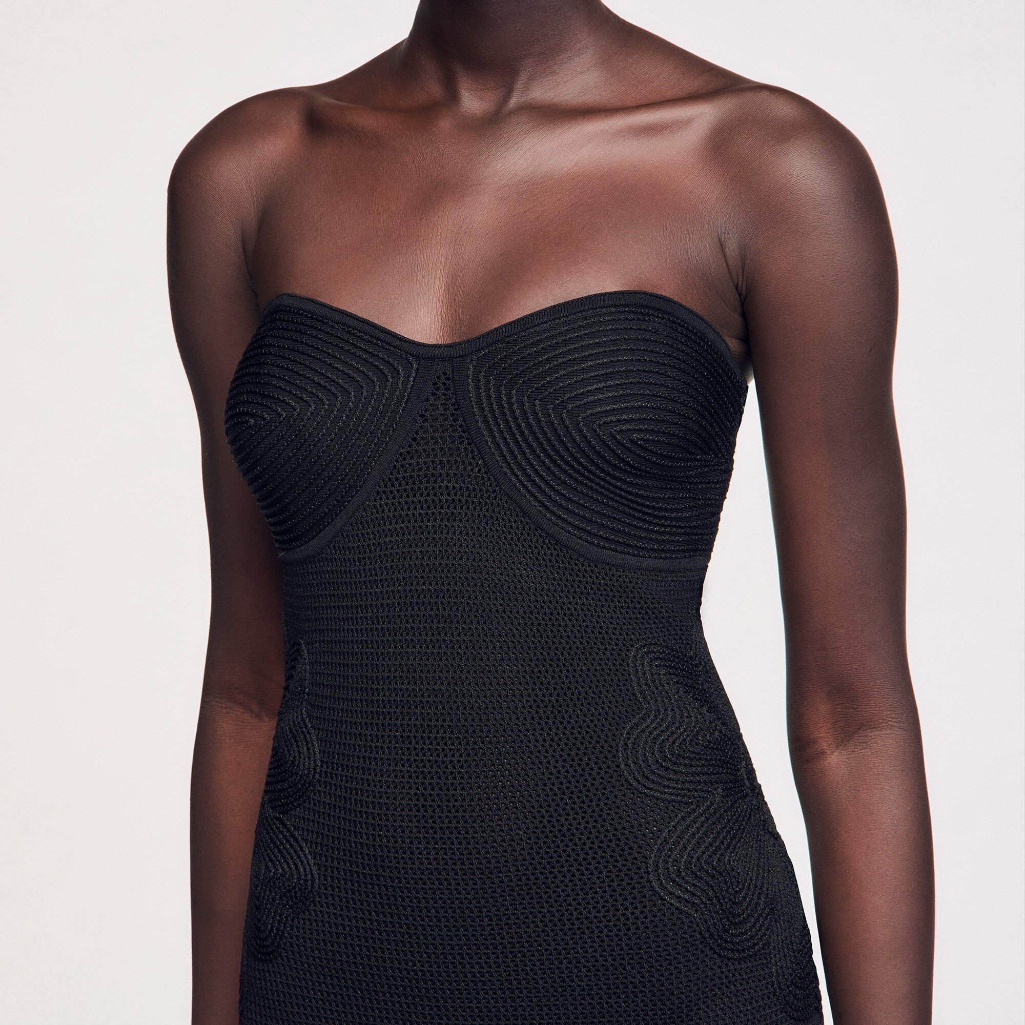 BUSTIER KNIT DRESS - 3