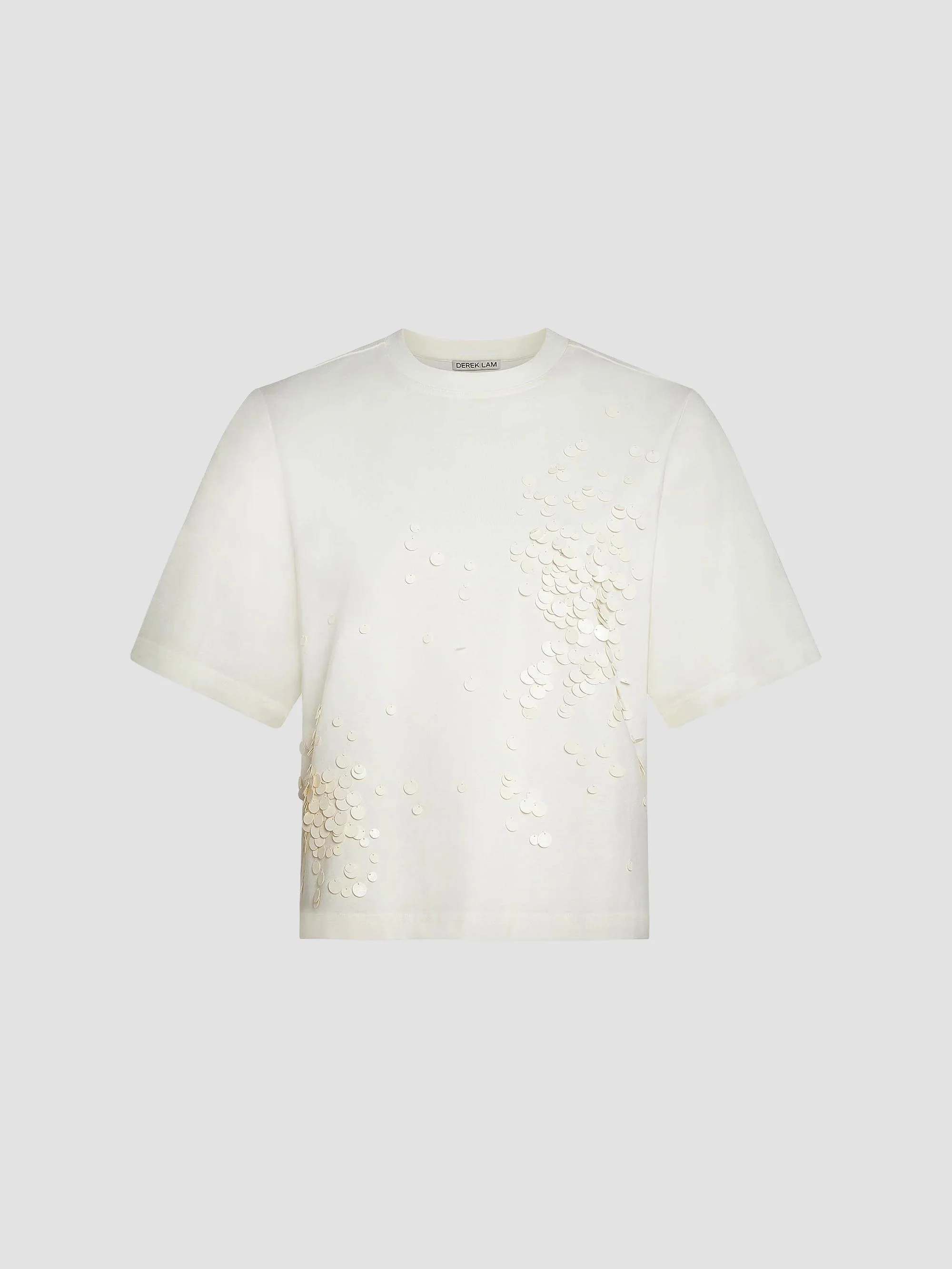 Women's Luke Paillette Heavyweight Jersey T-Shirt - White - 1