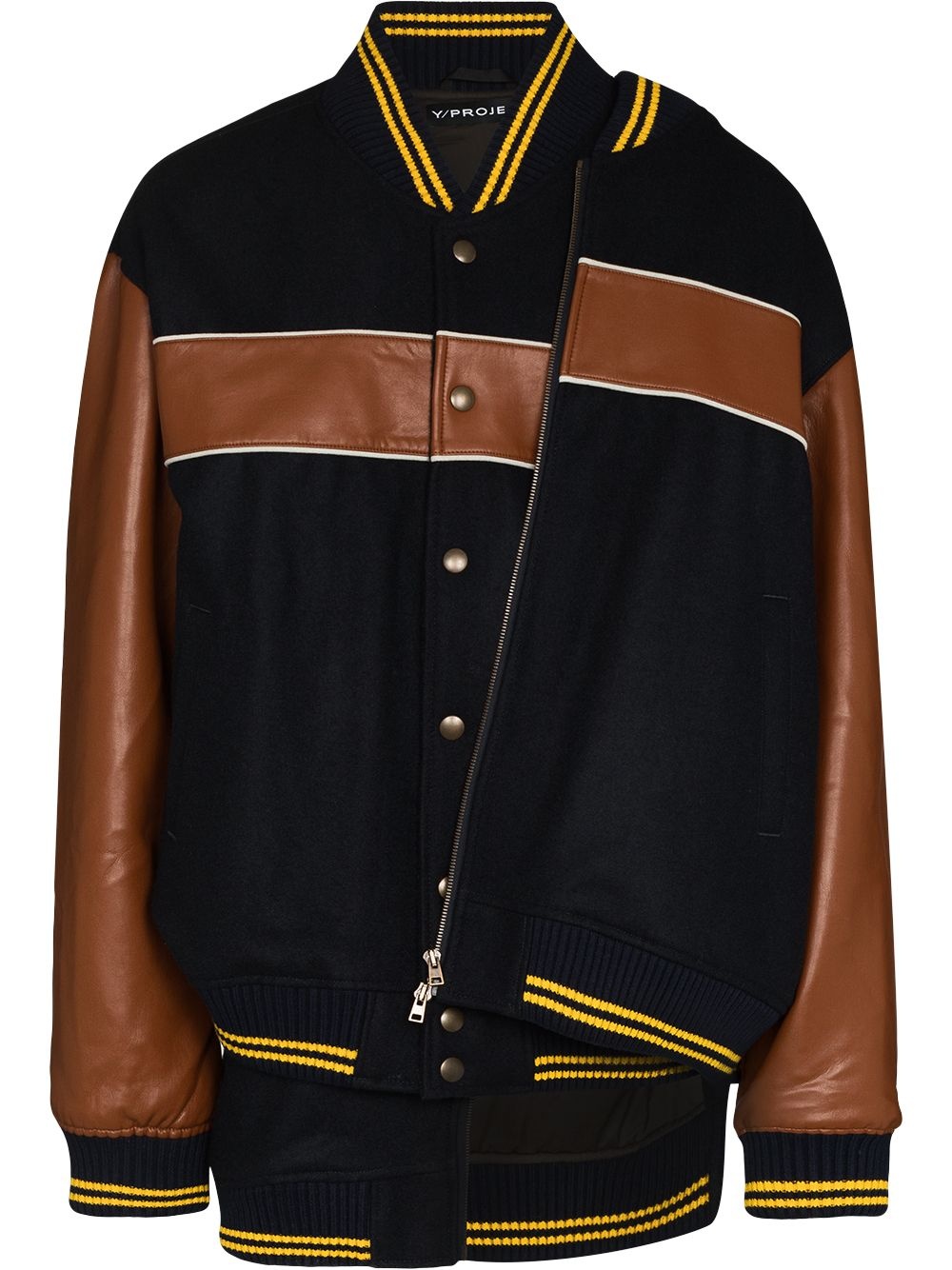 double-layer varsity jacket - 1