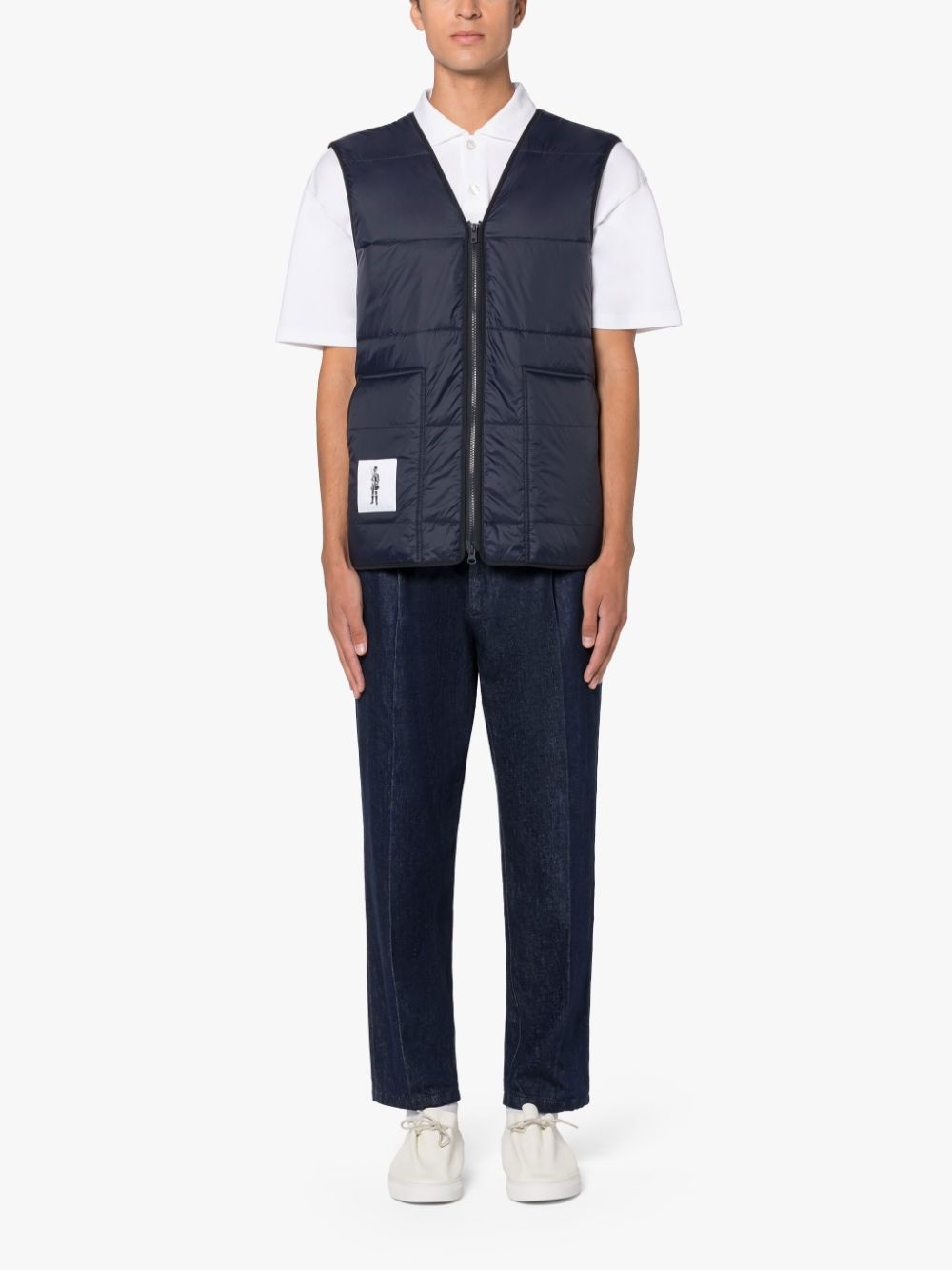 FOUR SEASON NAVY NYLON GILET - 2