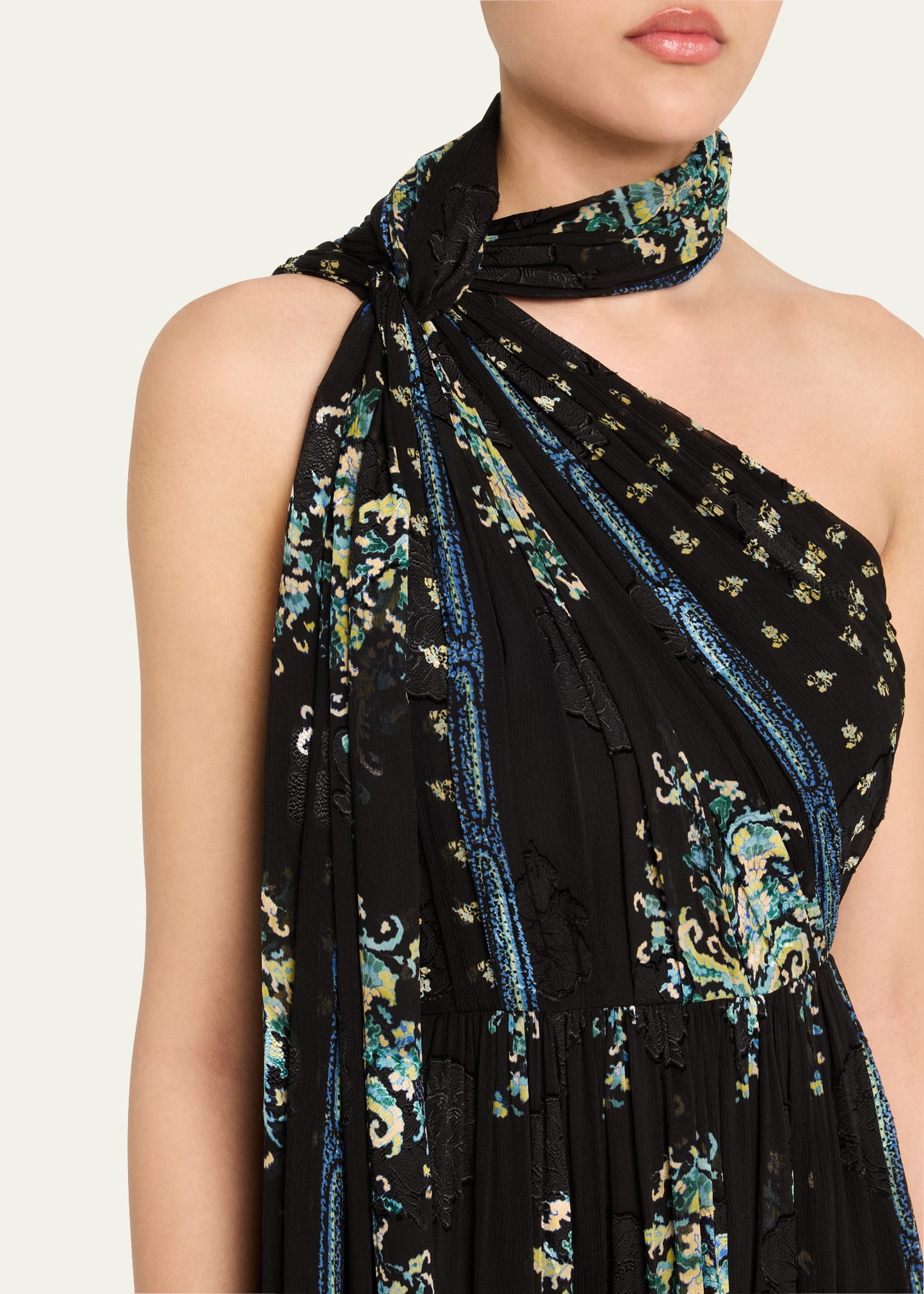 Angelique Draped Scarf Gown - 5