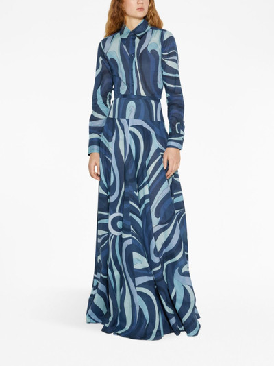 PUCCI Marmo-print cotton maxi skirt outlook