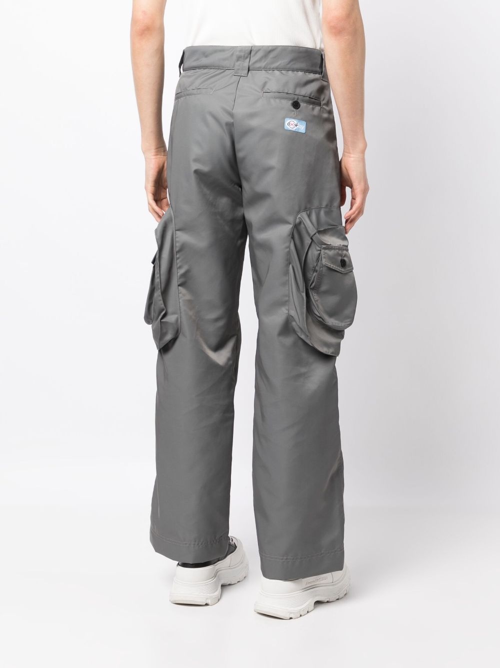 logo-patch cargo pants - 4