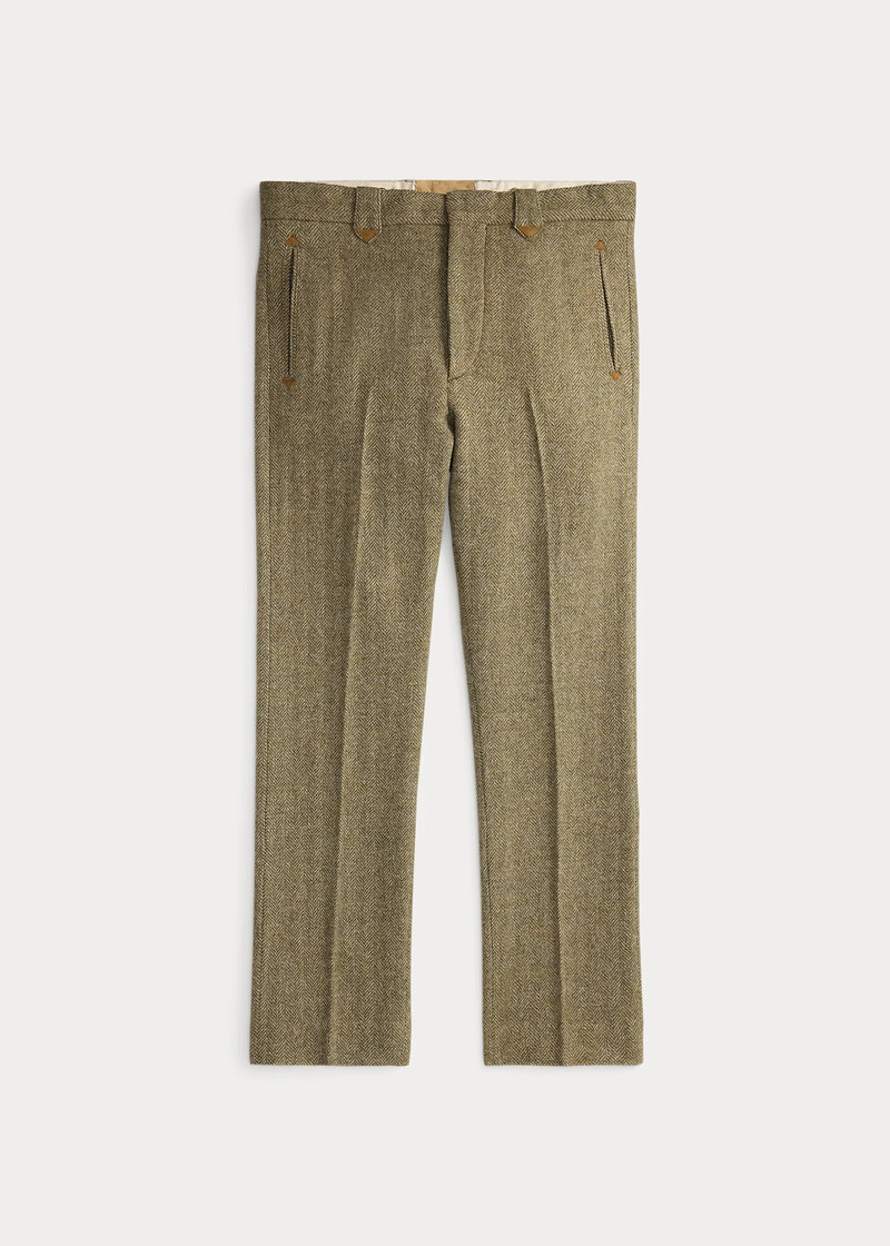 Slim Fit Wool Herringbone Pant 1