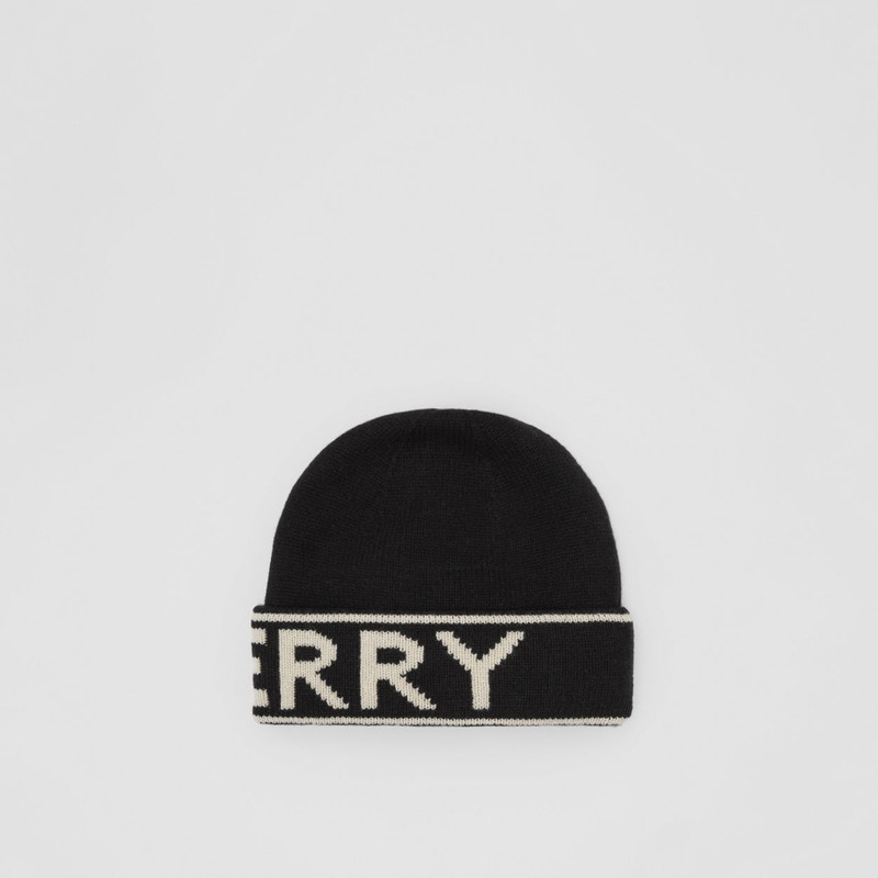 Logo Intarsia Cashmere Beanie 5