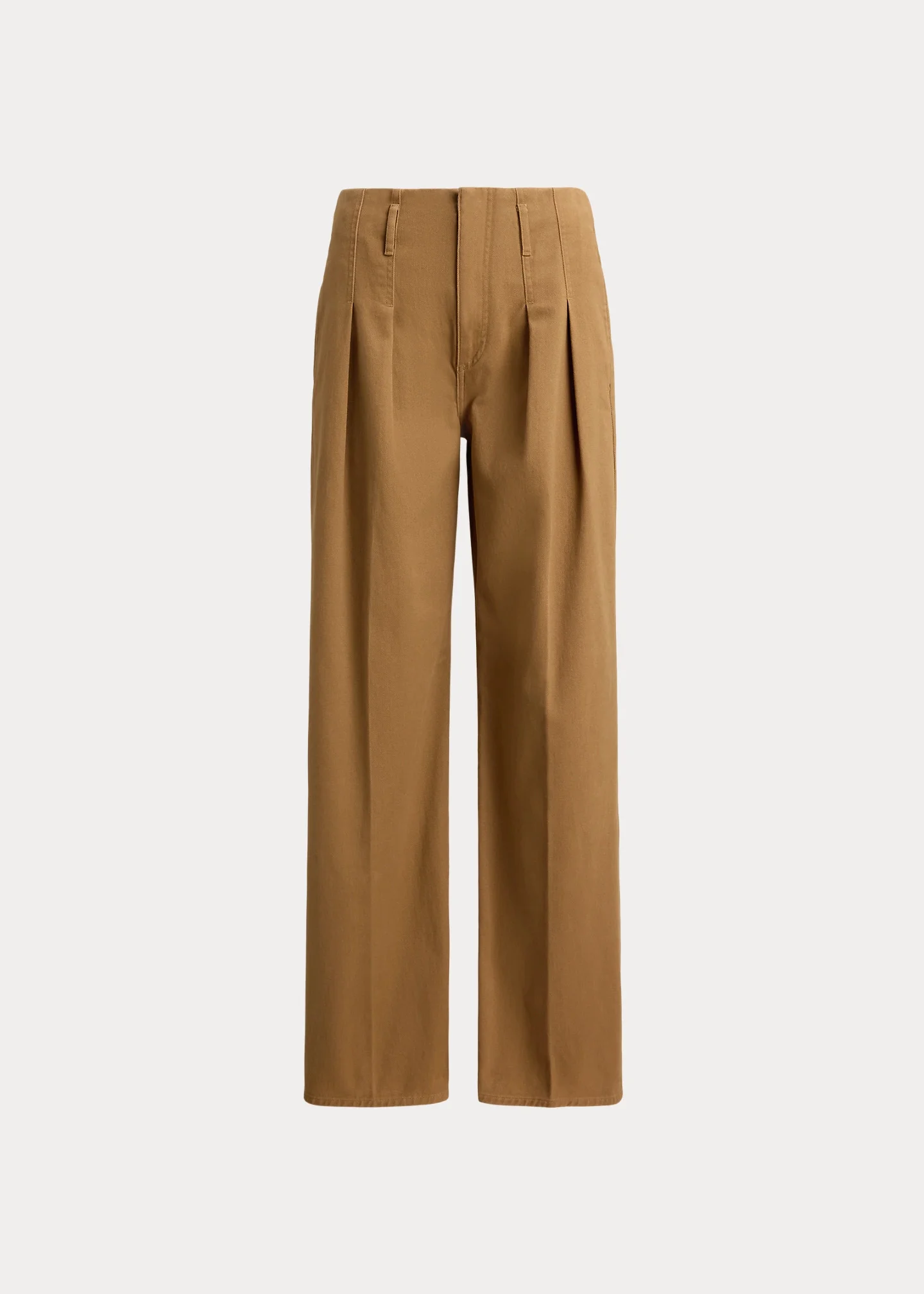 Pleated Cotton Wide-Leg Pant - 1