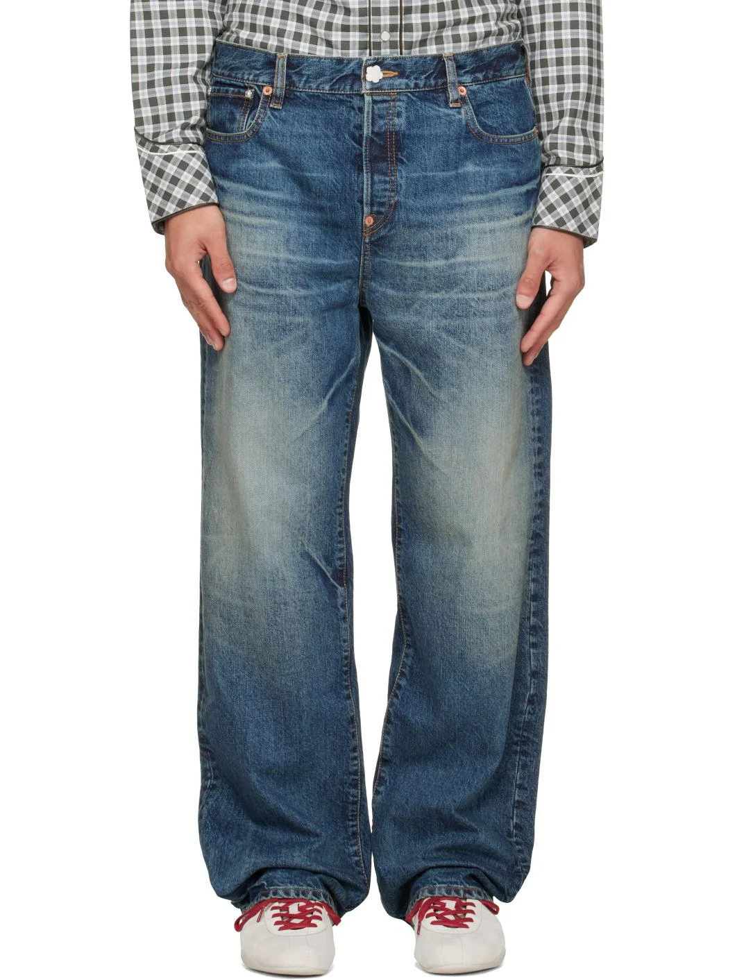 Blue Kenzo Paris Straight Fit Jeans - 1