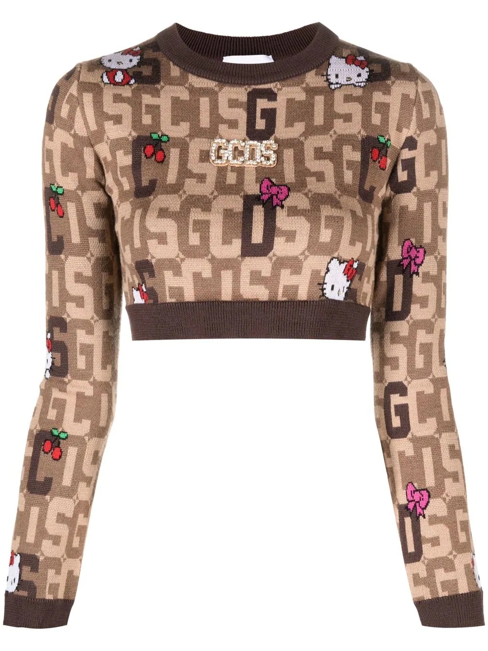 x Hello Kitty knitted crop top - 1