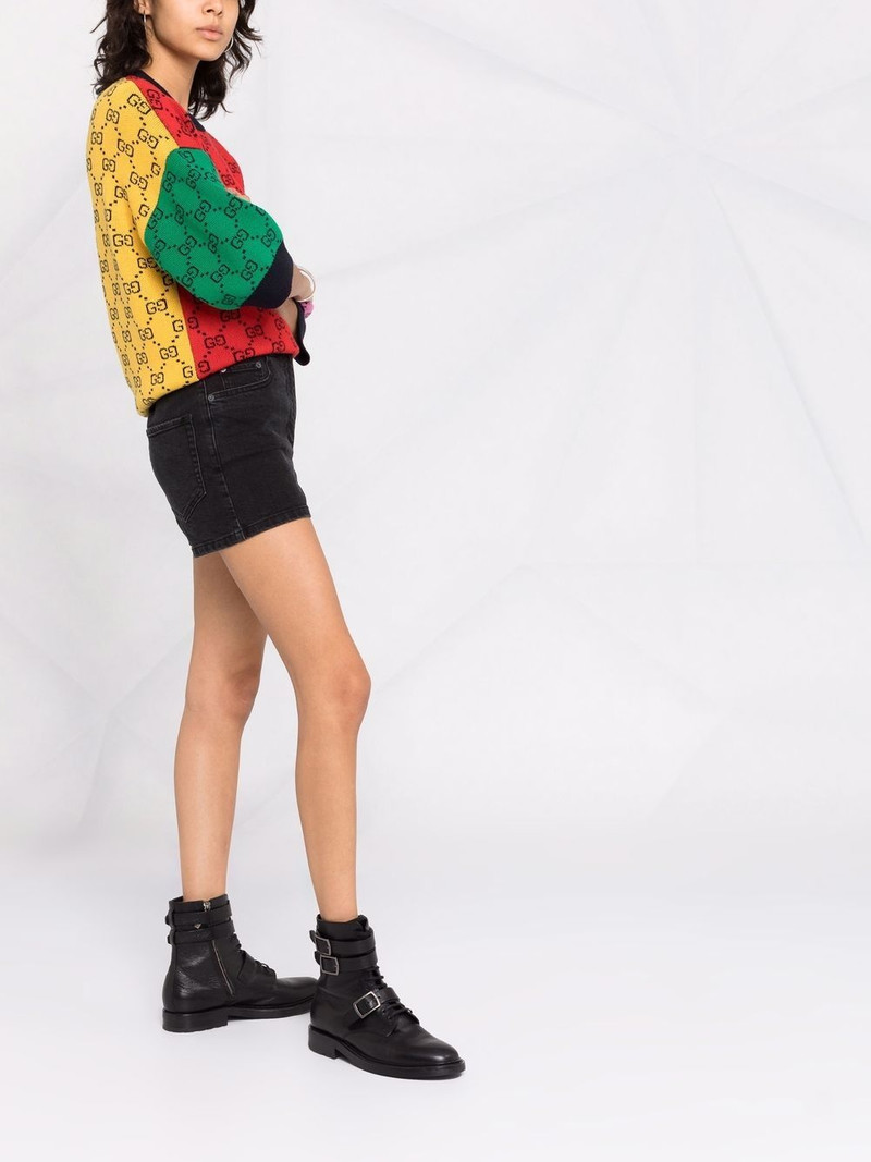 slim-cut denim shorts 6