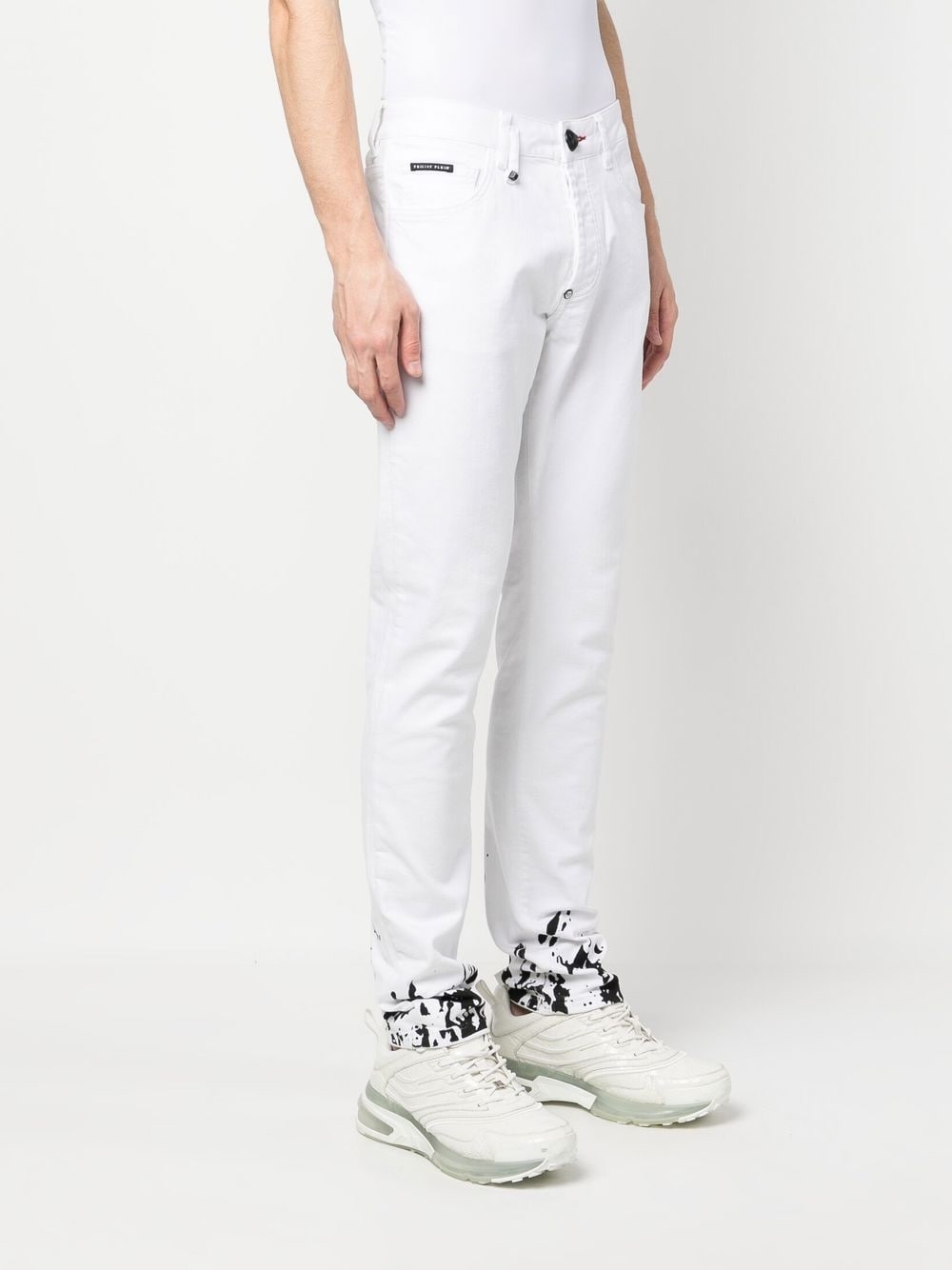 graphic-print slim-cut jeans - 4