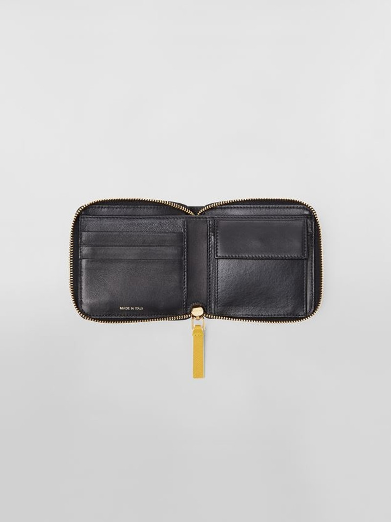 Marni SQUARE ZIP-AROUND WALLET IN MONO-COLOURED SAFFIANO CALF LEATHER outlook