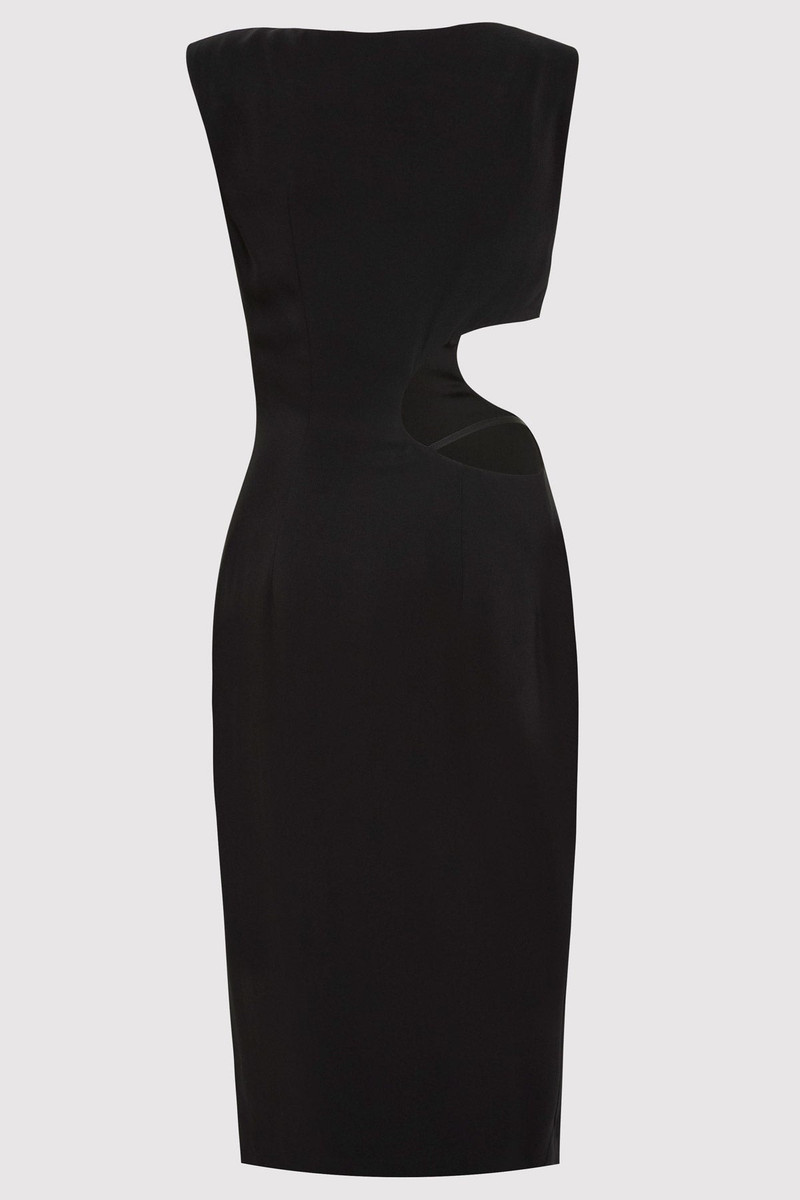 ST. AGNI Arc Cut Out Dress - Black outlook