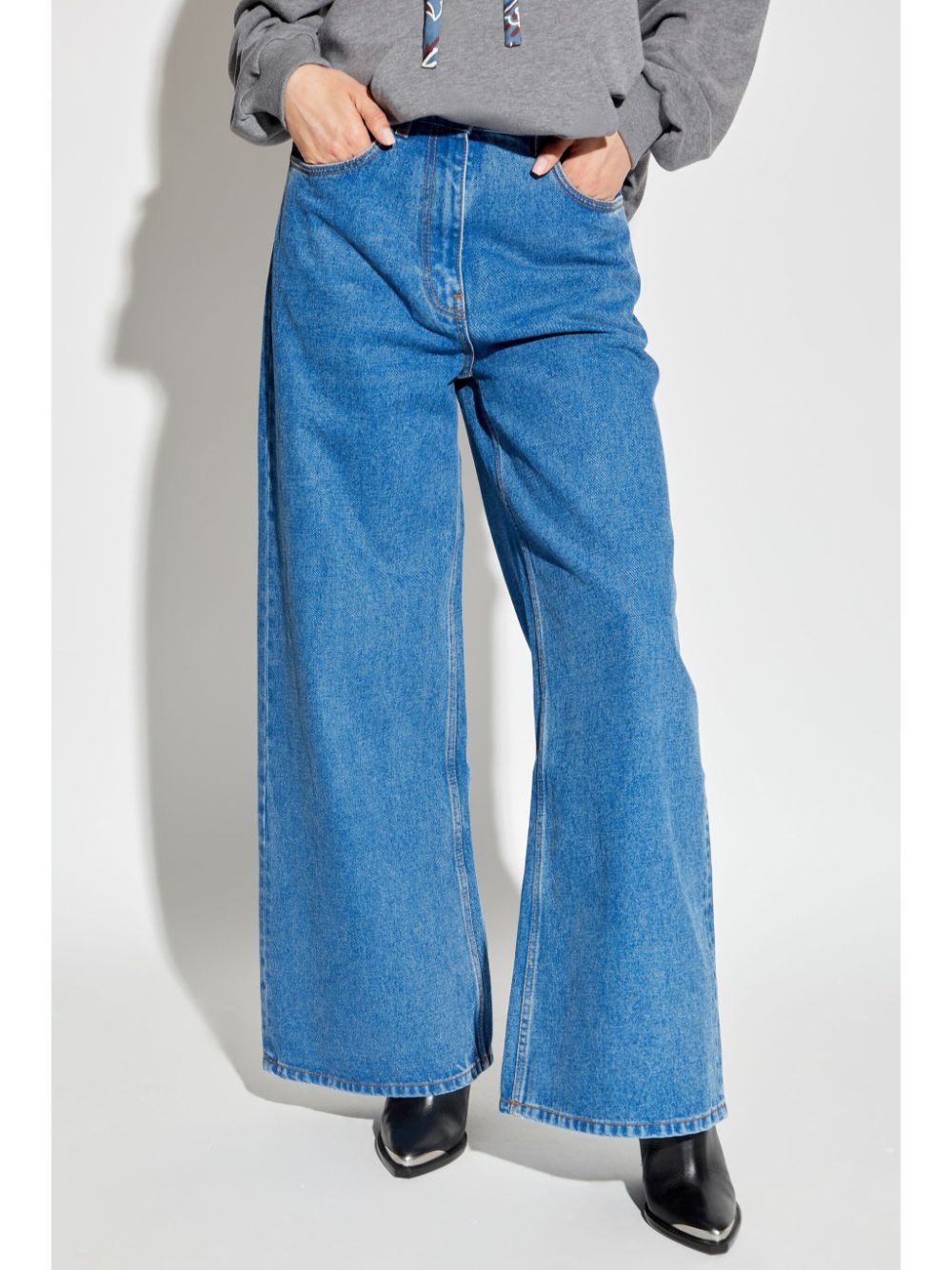 wide-leg high-rise jeans - 3