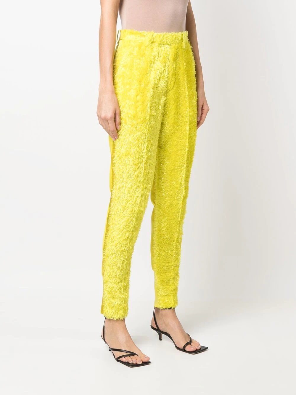 textured high-waisted  trousers - 3