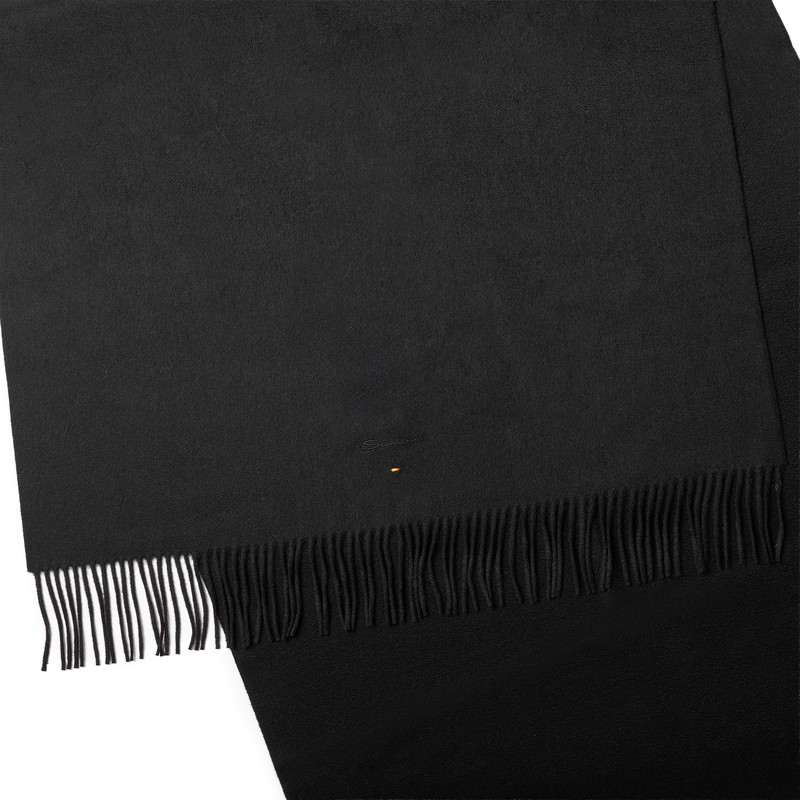 Santoni Black cashmere scarf outlook