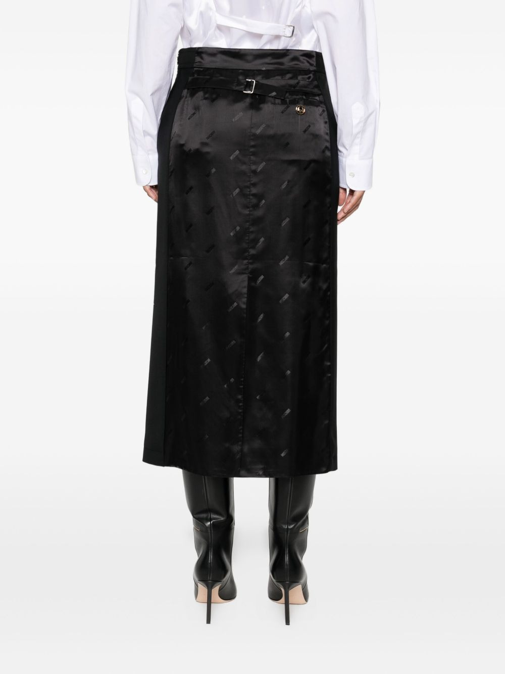 hem lined straight skirt - 4