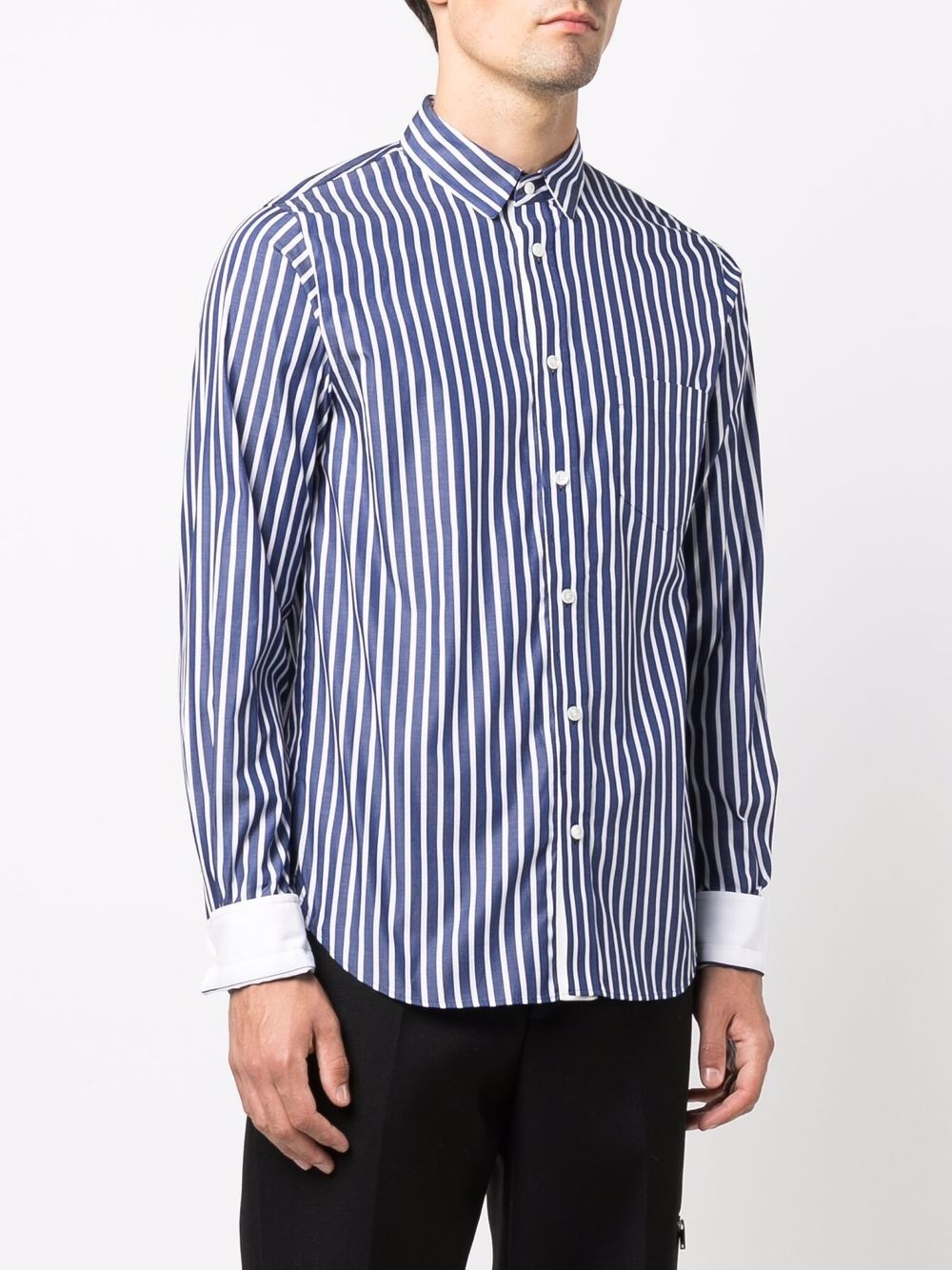 stripe-print shirt - 3