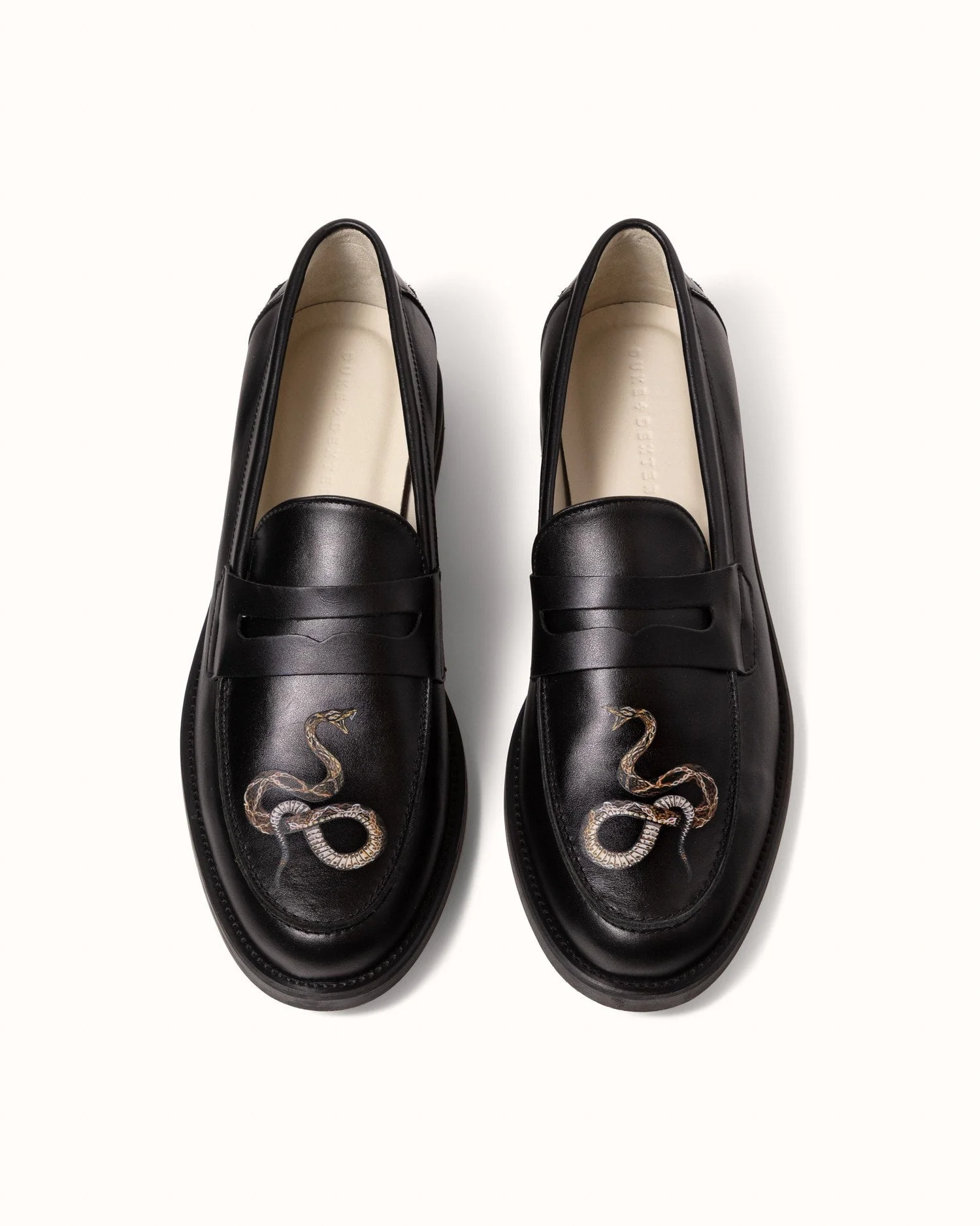 Wilde Black Snake Penny Loafer - Men's - 1