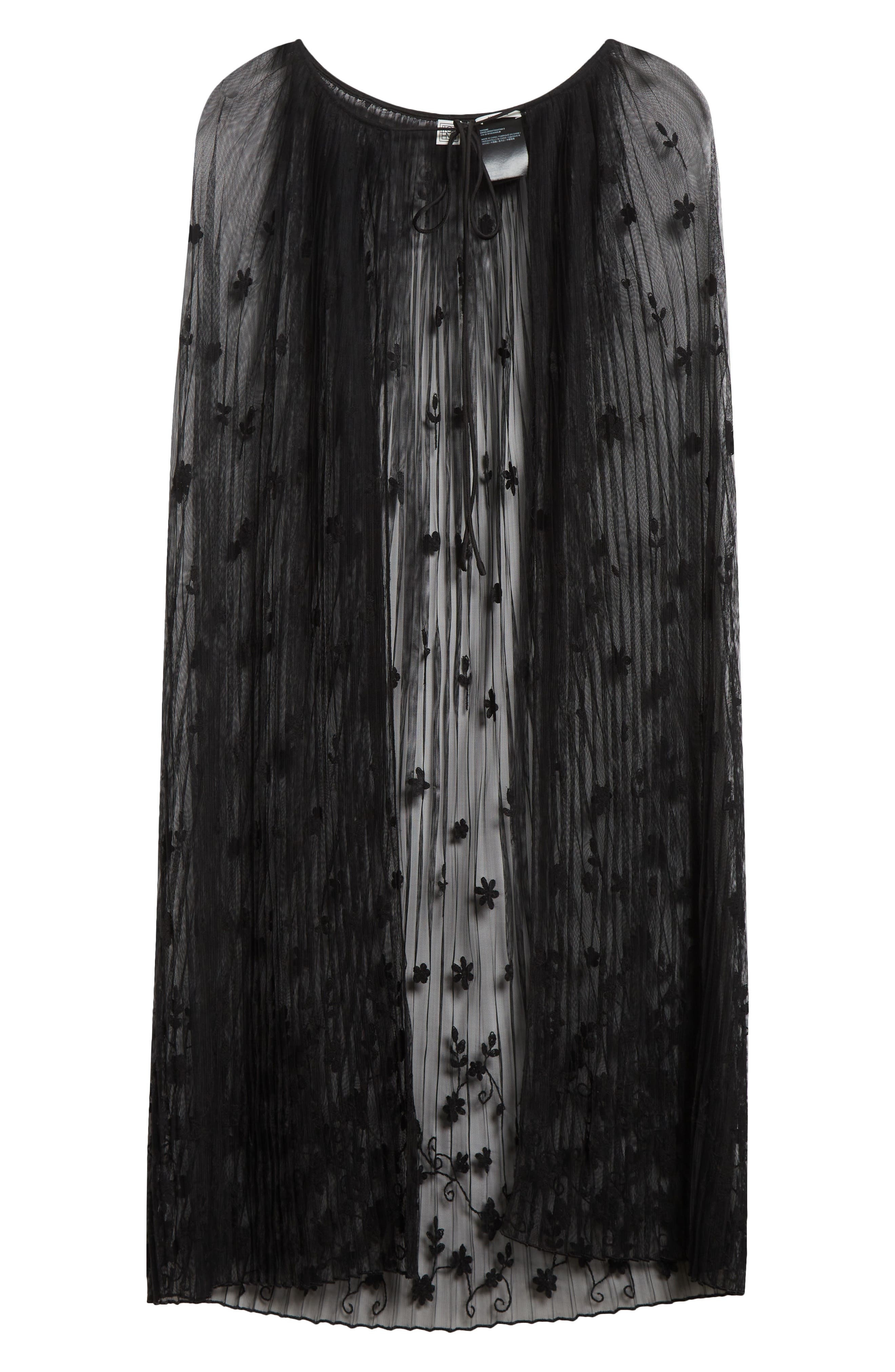 TOTEME Floral Embroidered Tulle in Black/Black at Nordstrom - 7