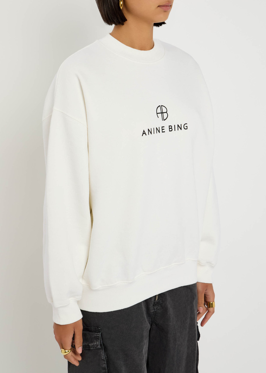 Anine Bing Jaci Logo Cotton-blend Sweatshirt - 2