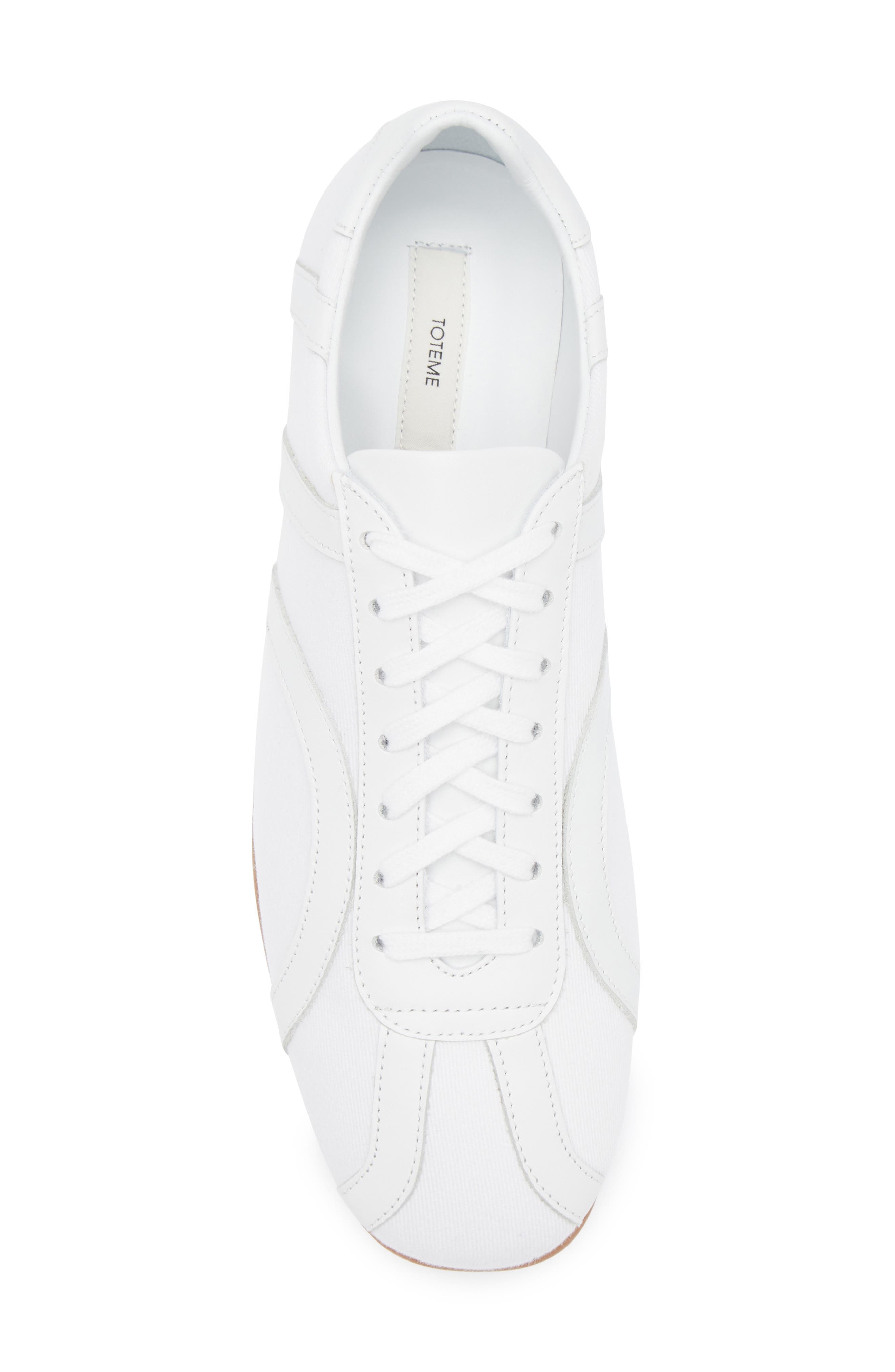 TOTEME Canvas Low Top Sneaker in White at Nordstrom - 5