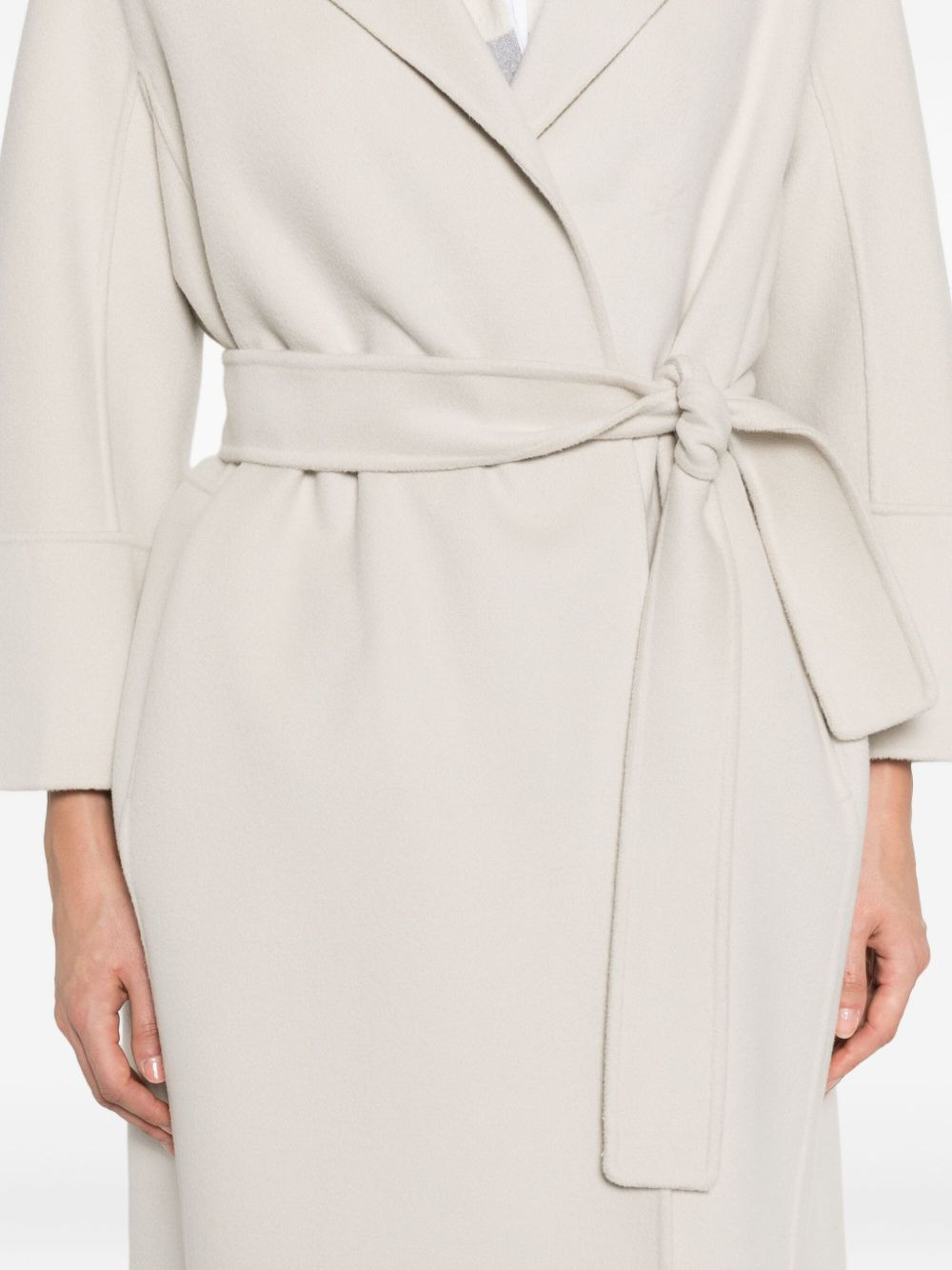 belted lapel coat - 5