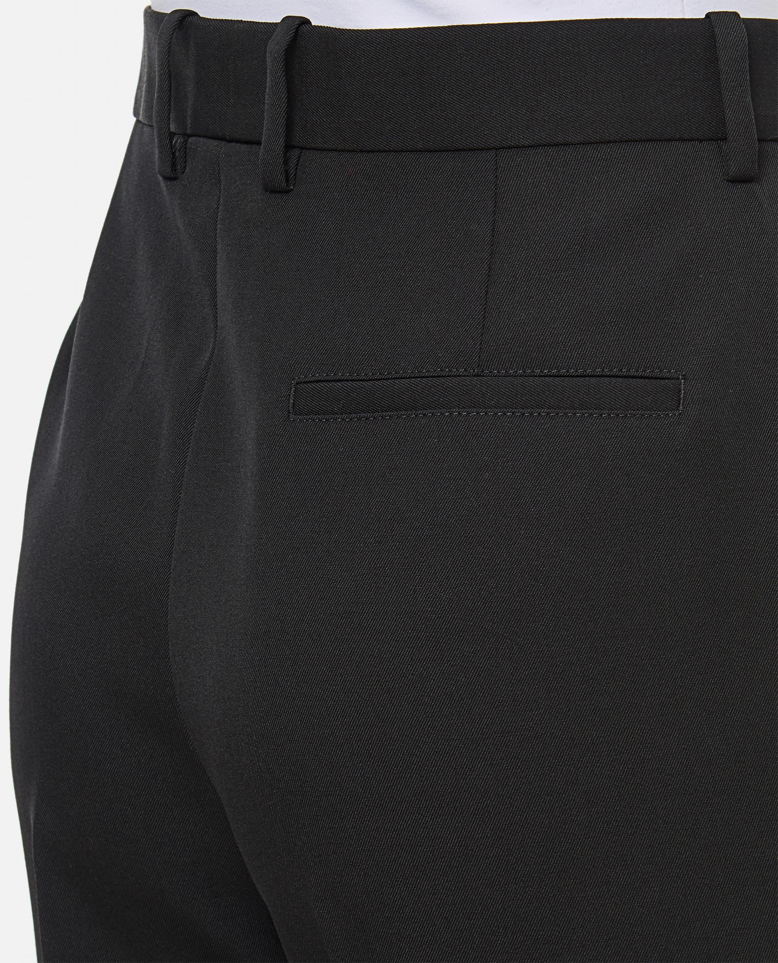 SARTORIAL WOOL TWILL FLARED PANTS - 4